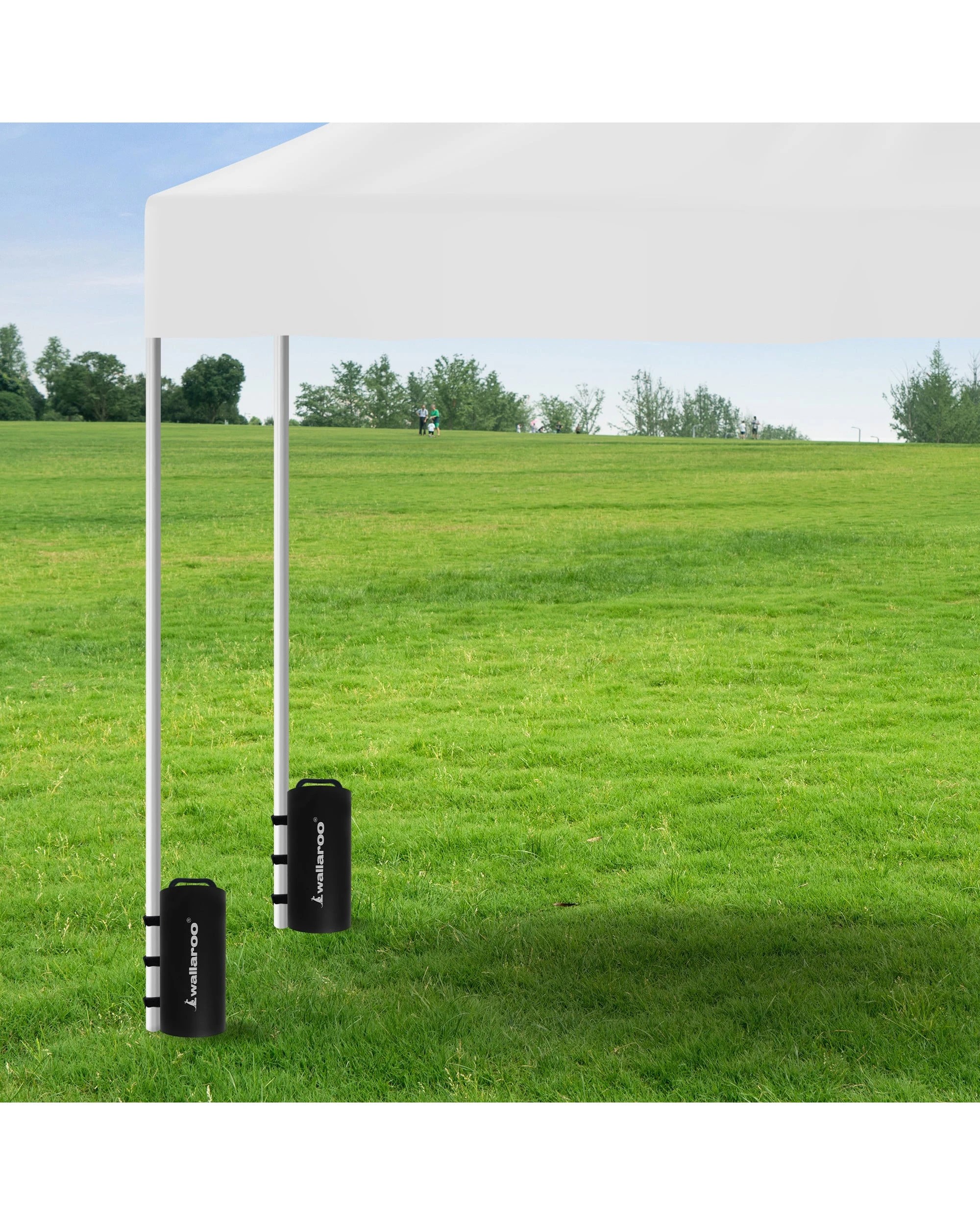 4 Wallaroo 4 Pcs Gazebo Pods Water Weight Bags Canopy Anchor 10L Market Stalls Tent Awnings Camping - Black, 4 of 8