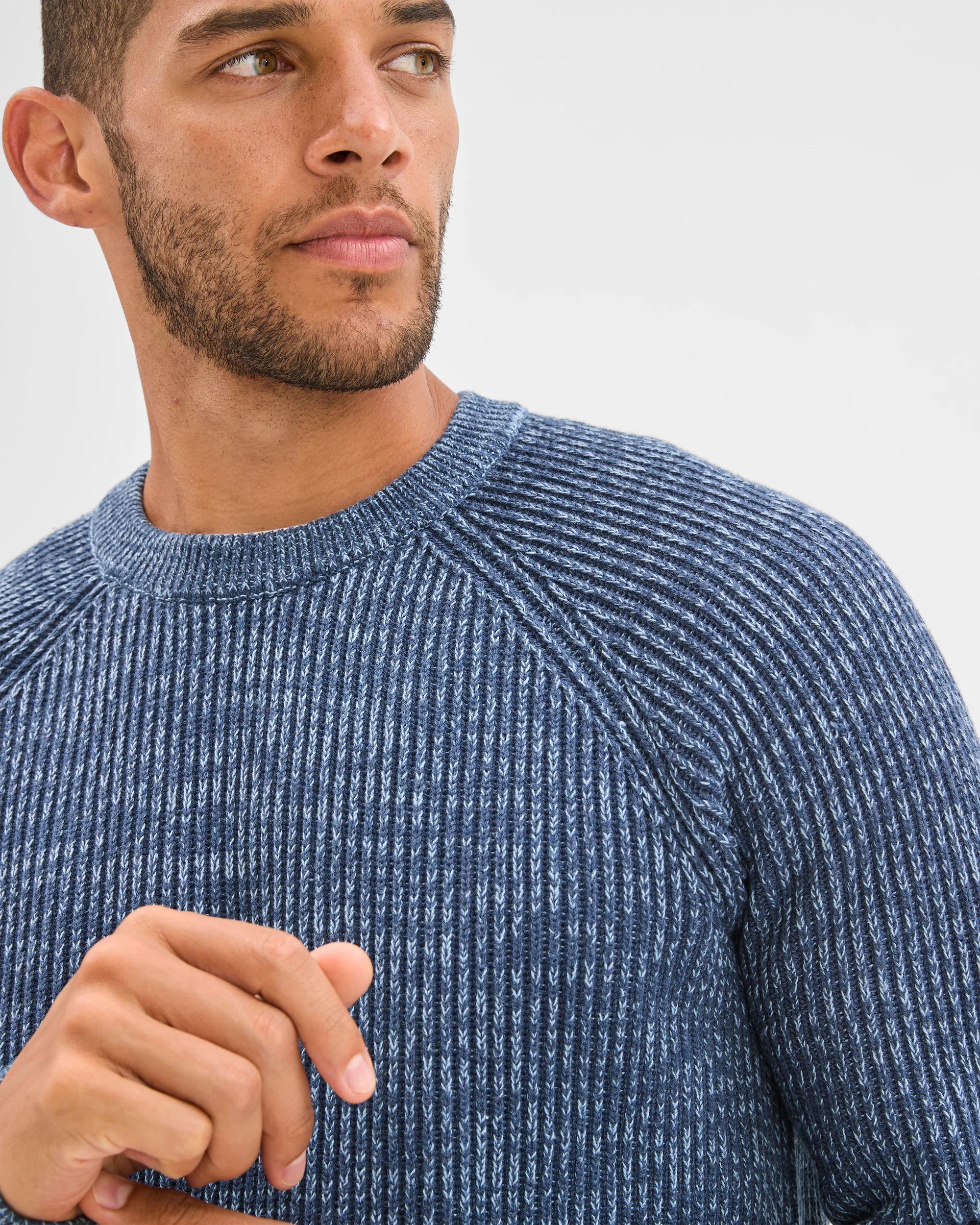 5 Target Man Australian Cotton Fisherman Knit Jumper BLUE, 5 of 7