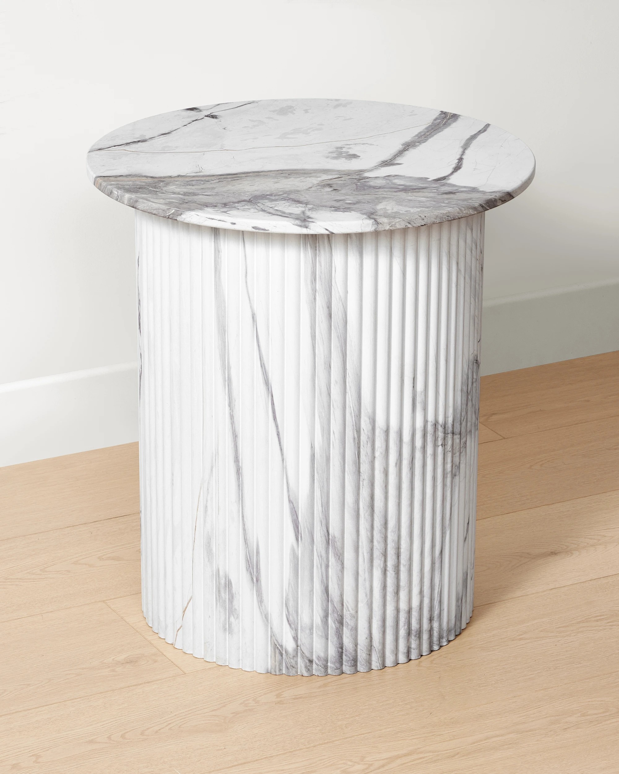 1 Marble Look Side Table, 1 of 1