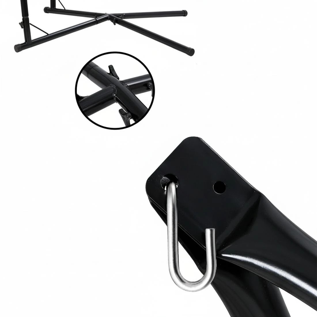 3 Gardeon Hammock Chair with Steel Stand Macrame Outdoor Swinging - Multi, 3 of 6