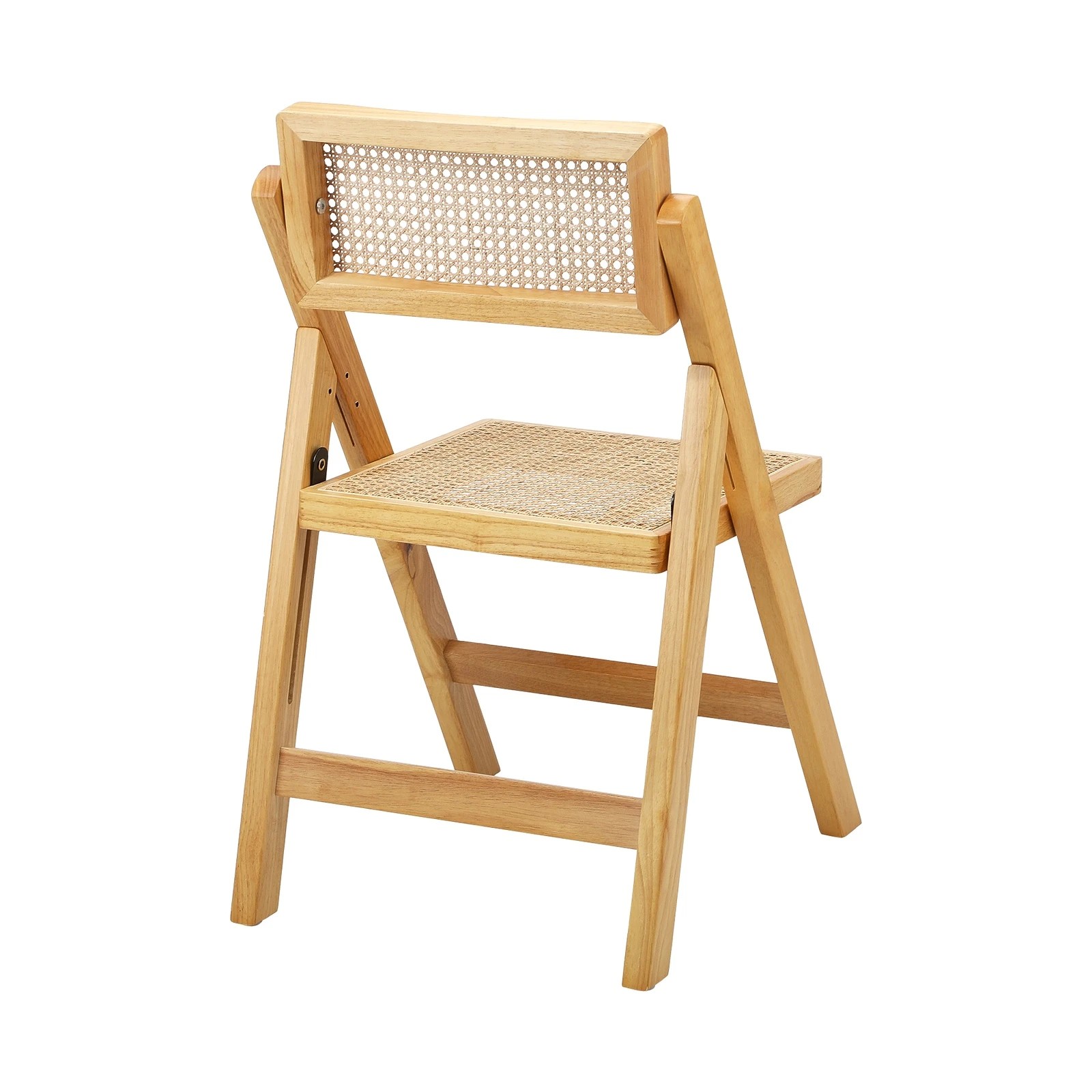 7 Oikiture 4x Dining Chairs Folding Rattan Chair Wooden Accent Chair - Natural, 7 of 9