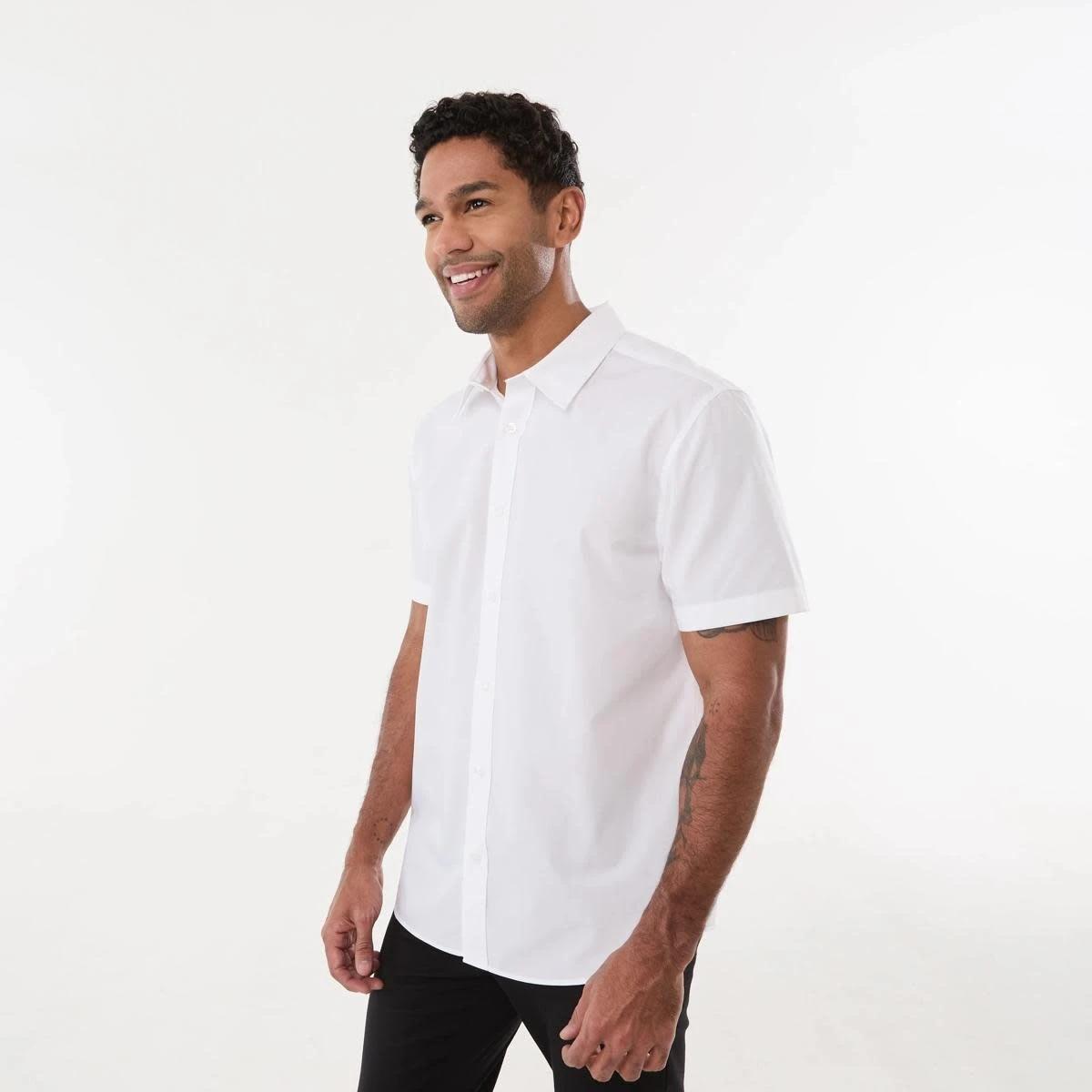 2 Work Short Sleeve Business Shirt WHITE, 2 of 5