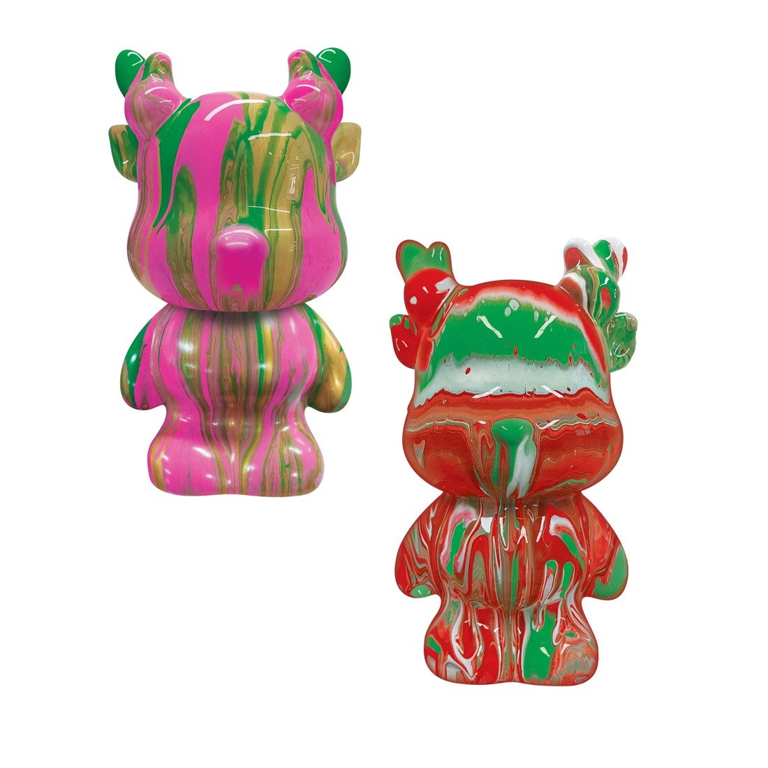 4 Marble Paint Reindeer - Assorted, 4 of 4