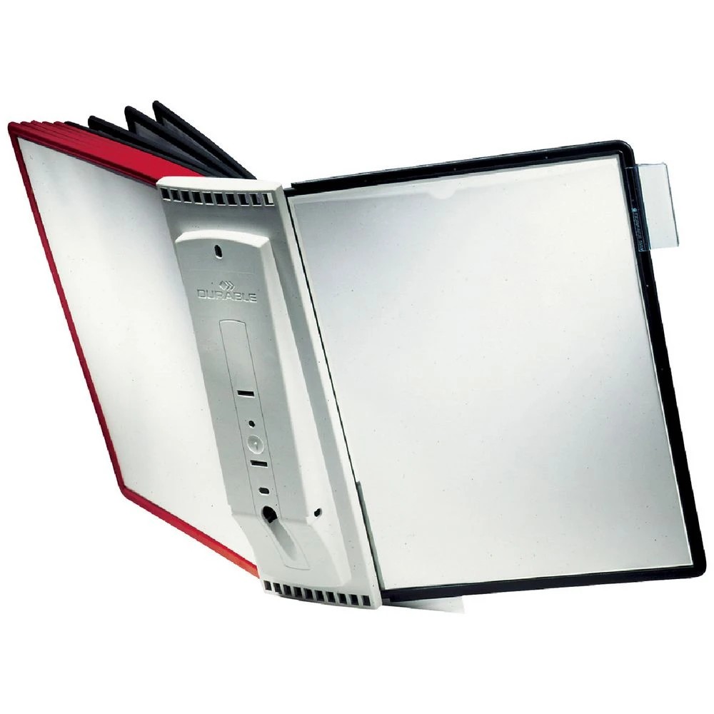 1 Durable Wall Bracket Display Panels Red/Black A4 10 Pack, 1 of 1