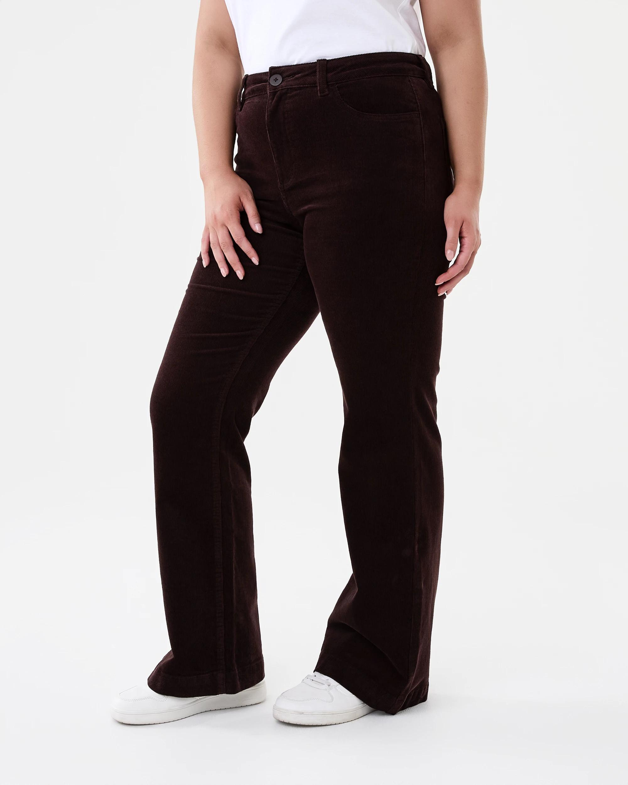 2 Corduroy Bootleg Pants Umbr Brown, 2 of 7