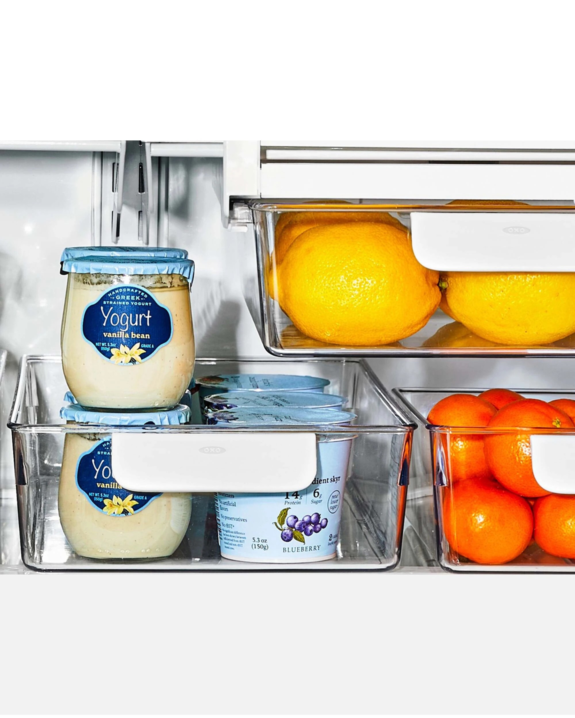 3 Oxo Good Grips Fridge Bin Food Organiser Clear With Comfortable Grip 38cm - Clear, 3 of 7