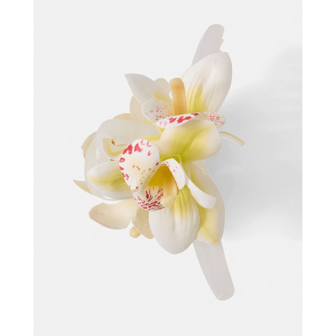 1 White Orchid Cluster Claw Hair Clip, 1 of 6