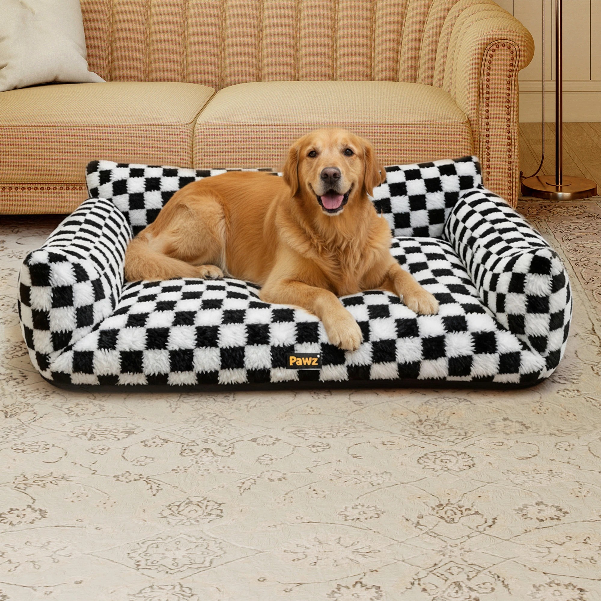8 Pawz Pet Bed Soft Plush Checkered  XXXL, 8 of 9
