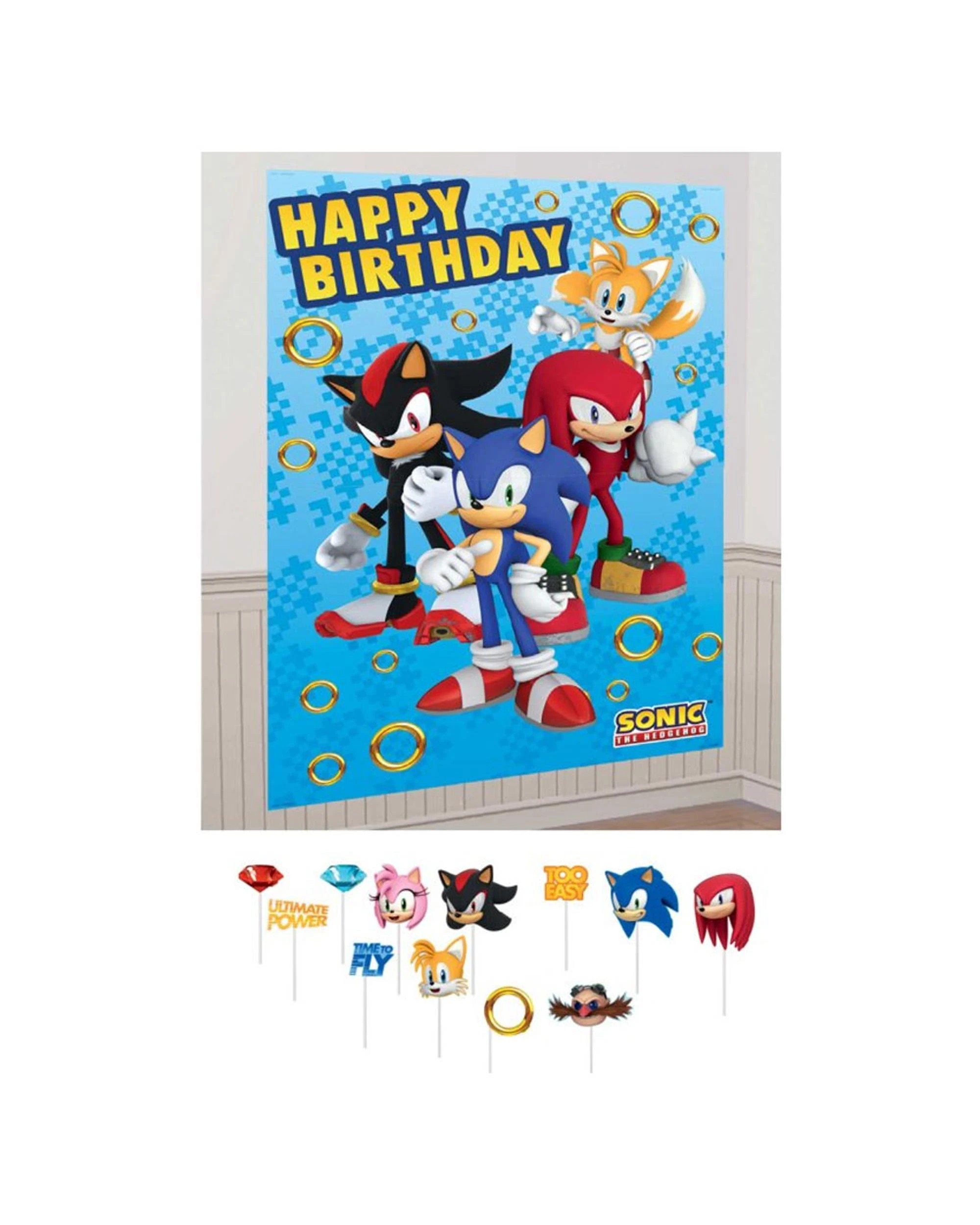 1 Amscan Inc. Sonic The Hedgehog Scene Setter and Assorted Props, 1 of 1