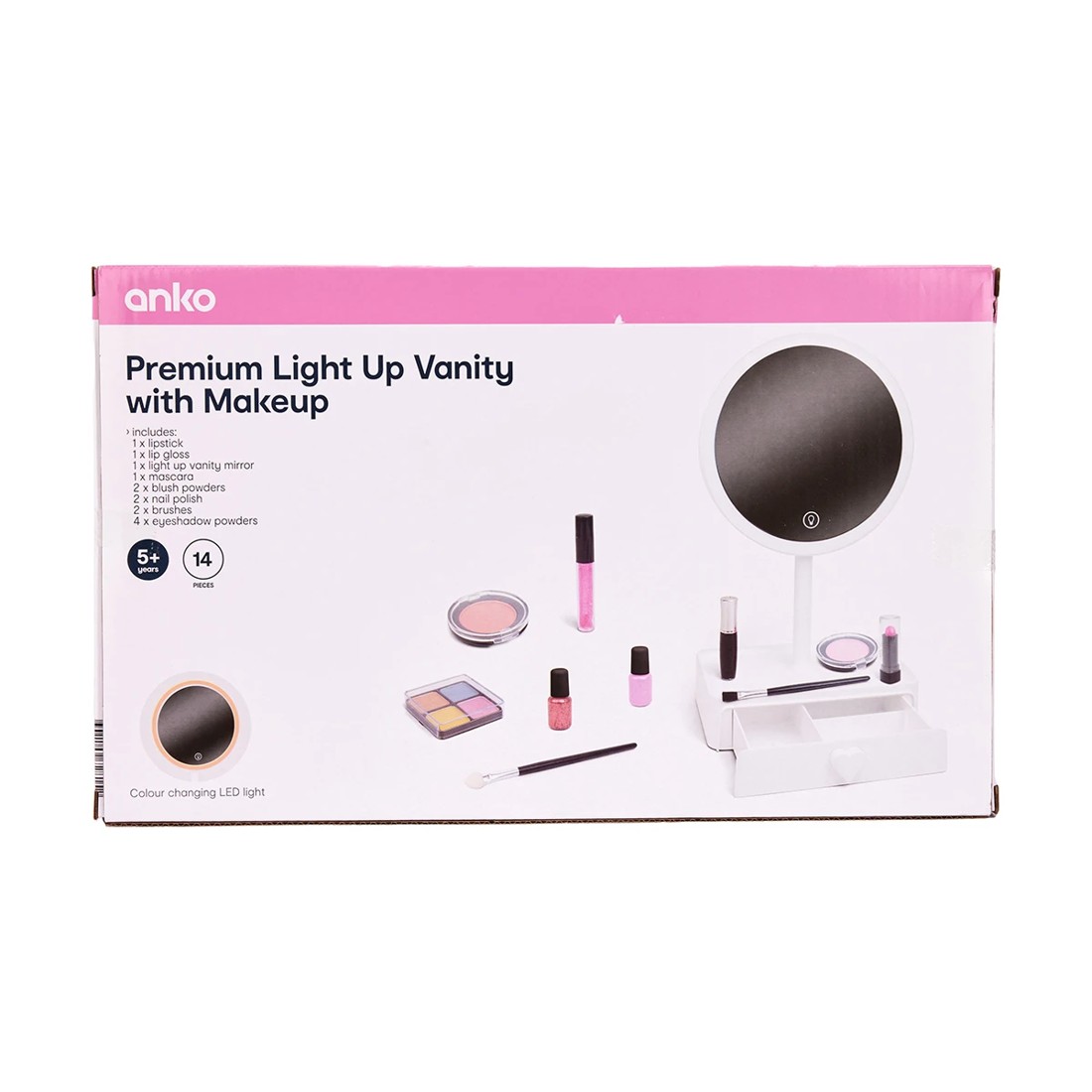 10 Toy 14 Piece Premium Light Up Vanity with Makeup Kit, 10 of 10
