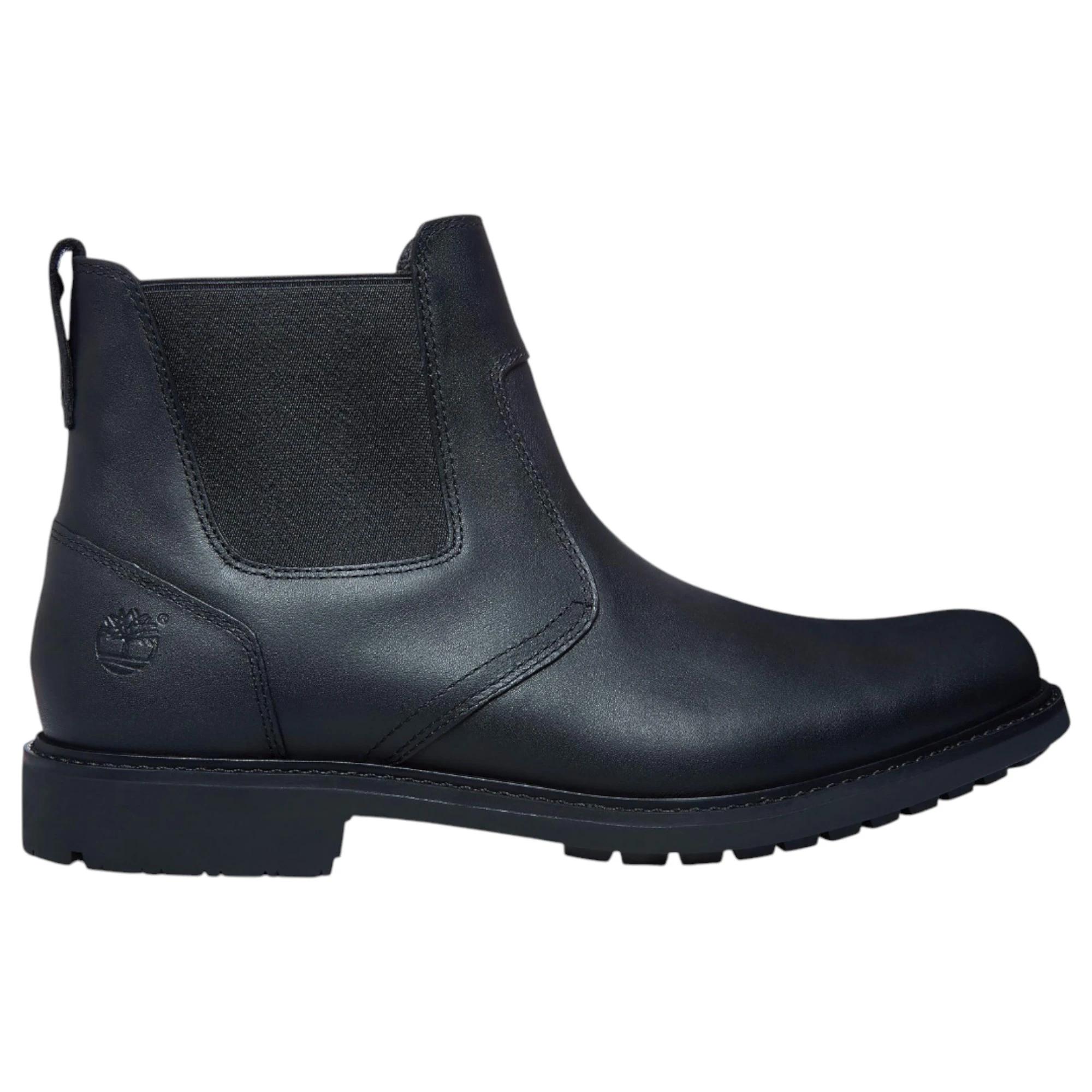 4 Timberland Mens Stormbucks Mid Chelsea Slip On Black Boot BLACK, 4 of 6