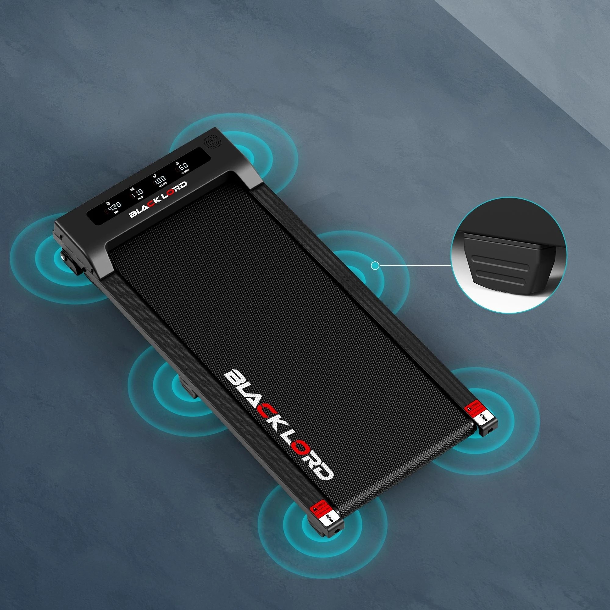 5 Black Lord Treadmill Electric Walking Pad Under Desk Home Office Fitness - Black, 5 of 10