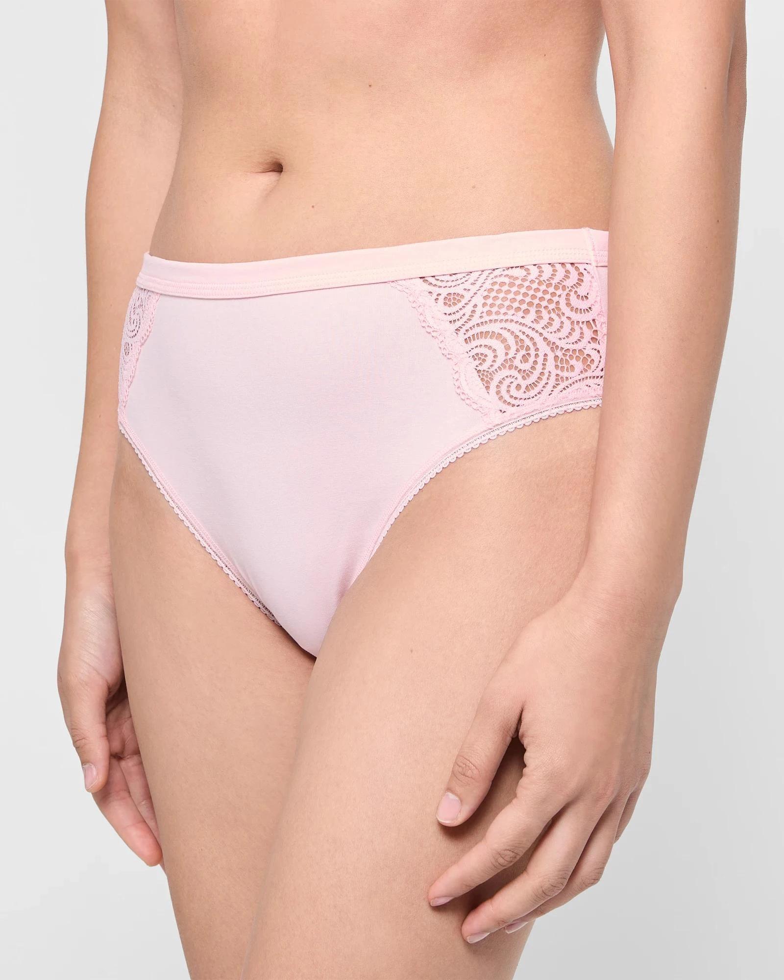 3 Target Woman Australian Cotton and Lace 2 Pack High Cut Briefs BLUSHING BRIDE, 3 of 4