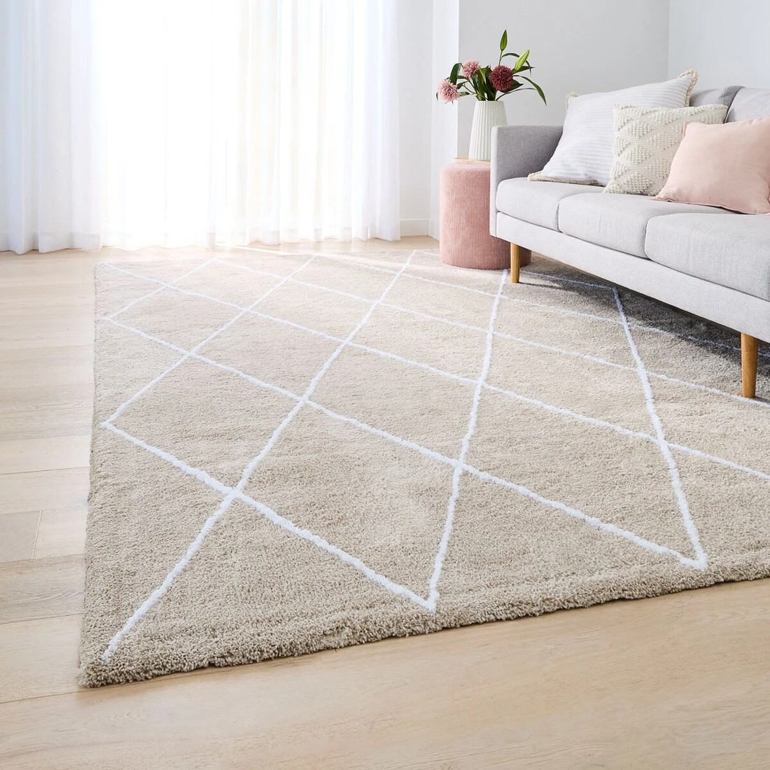 1 Trellis Rug - Natural, Extra Extra Large - 300cm x 200cm, 1 of 6