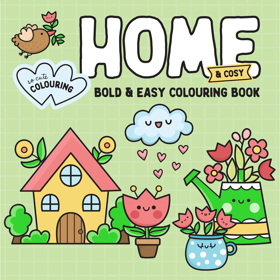 1 Home & Cosy Bold & Easy Colouring Book, 1 of 4