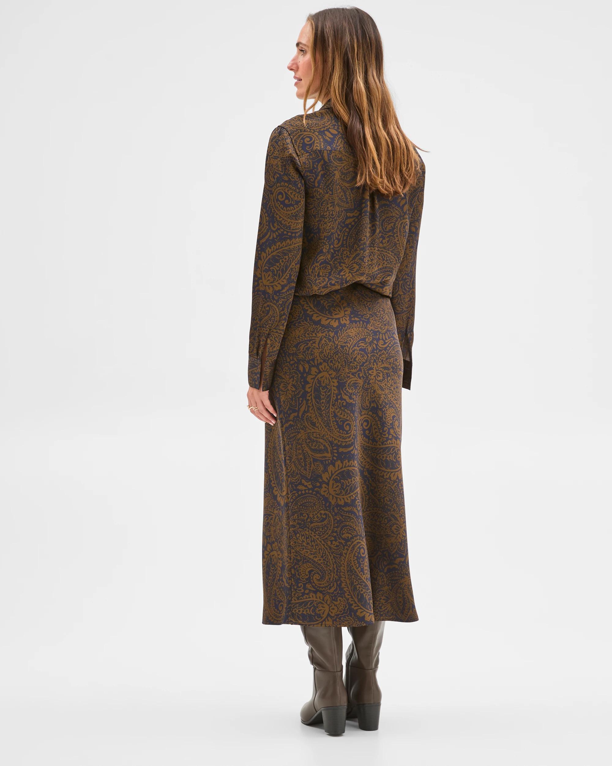7 Preview Satin Bias Cut Midi Skirt WINTER PAISLEY, 7 of 7