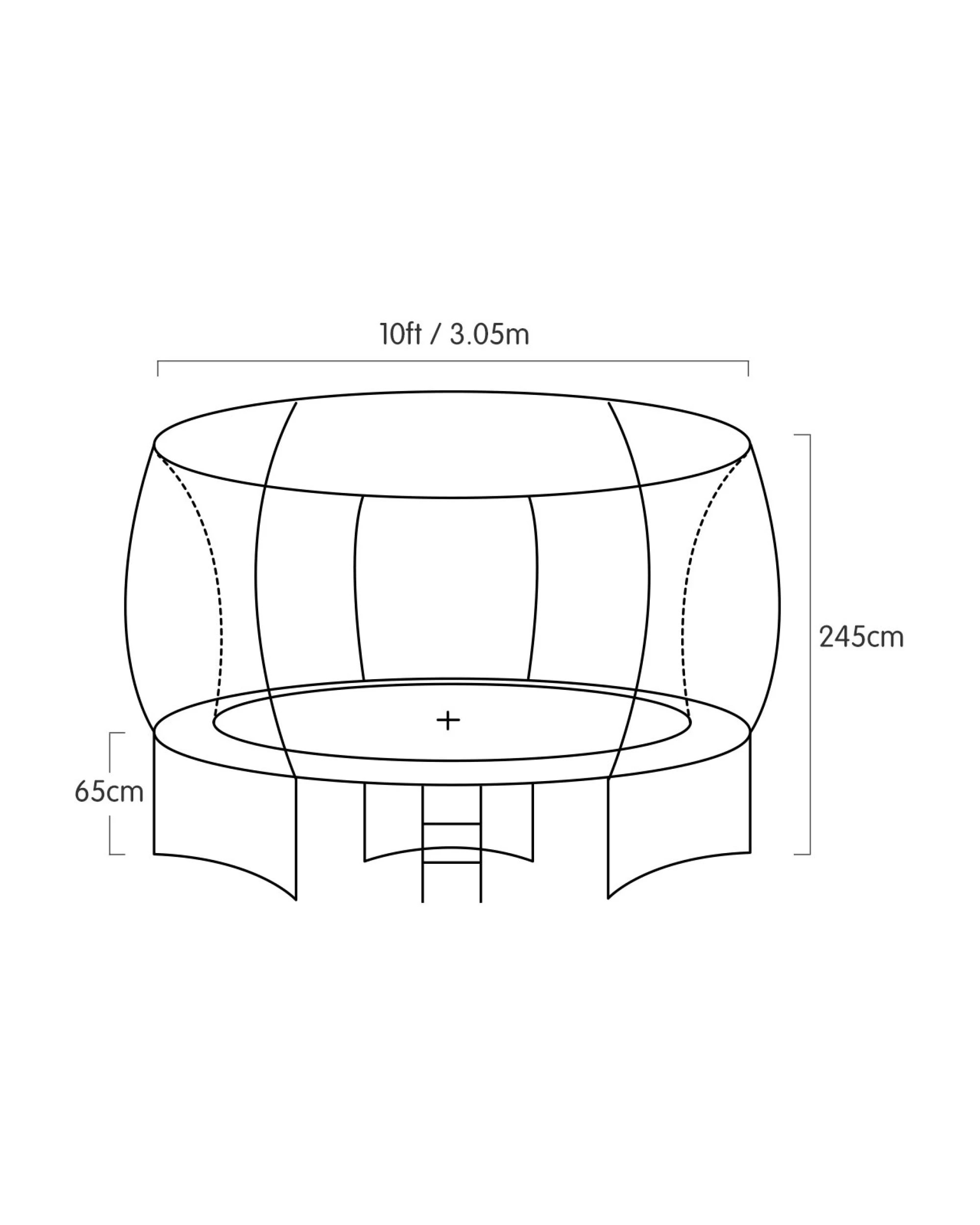 3 Kahuna 10 ft Springless Trampoline with Basketball Set, 3 of 7