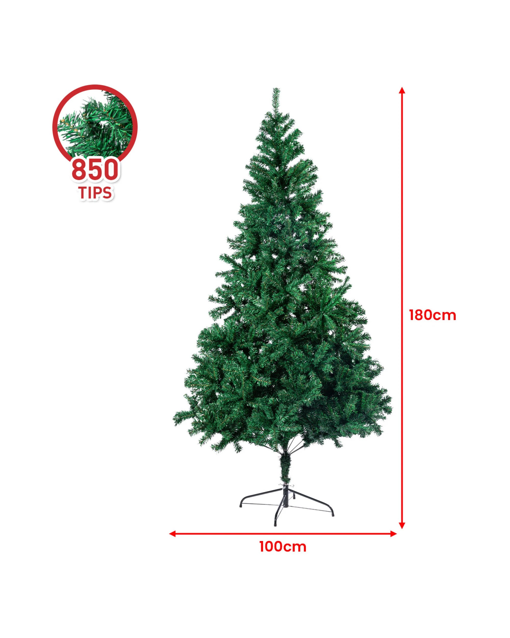 4 Christabelle Green Artificial Christmas Tree 1.8m - 850 Tips, 4 of 10