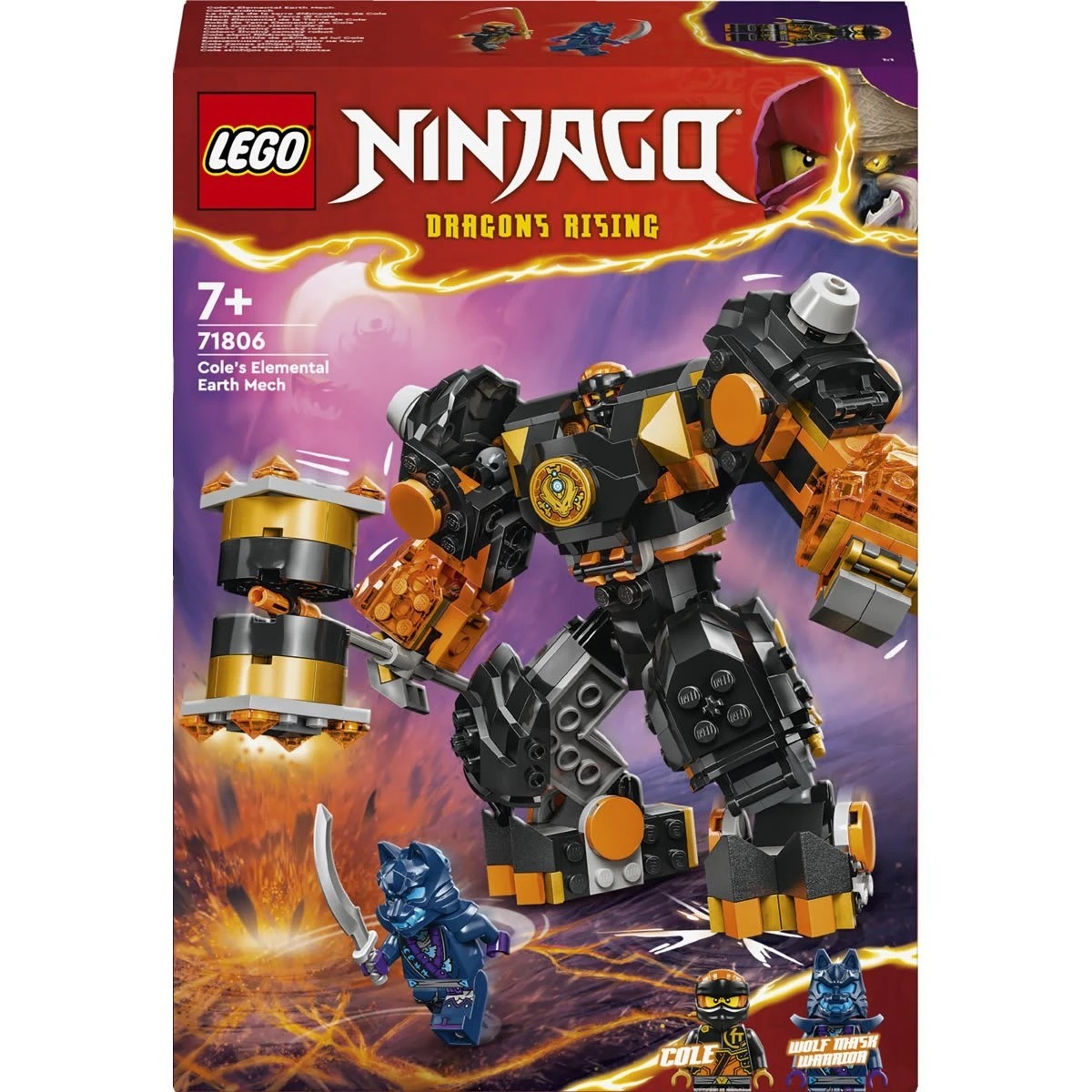 1 LEGO NINJAGO Cole's Elemental Earth Mech 71806, 1 of 11