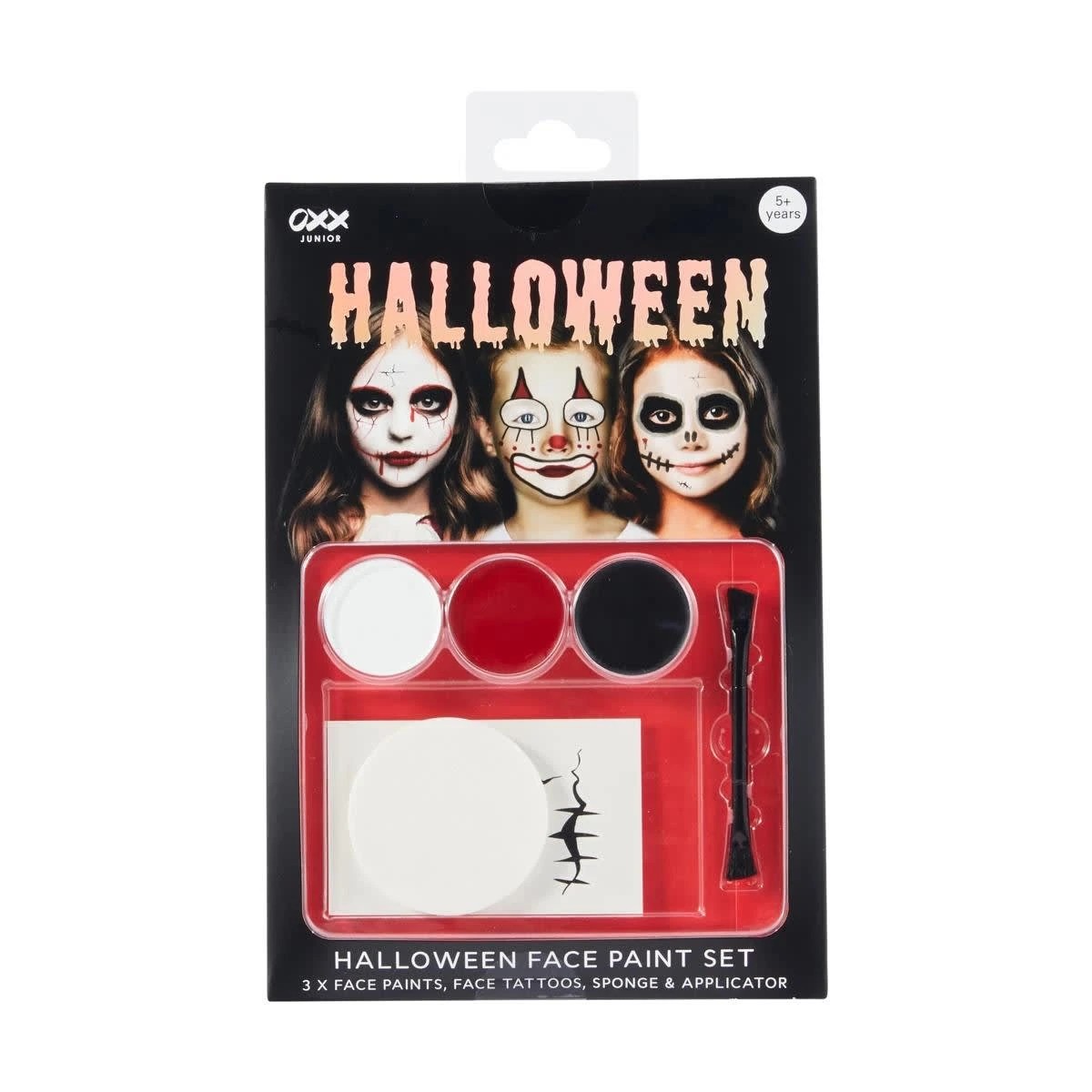 1 OXX Junior Halloween Face Paint Set - Red, 1 of 5