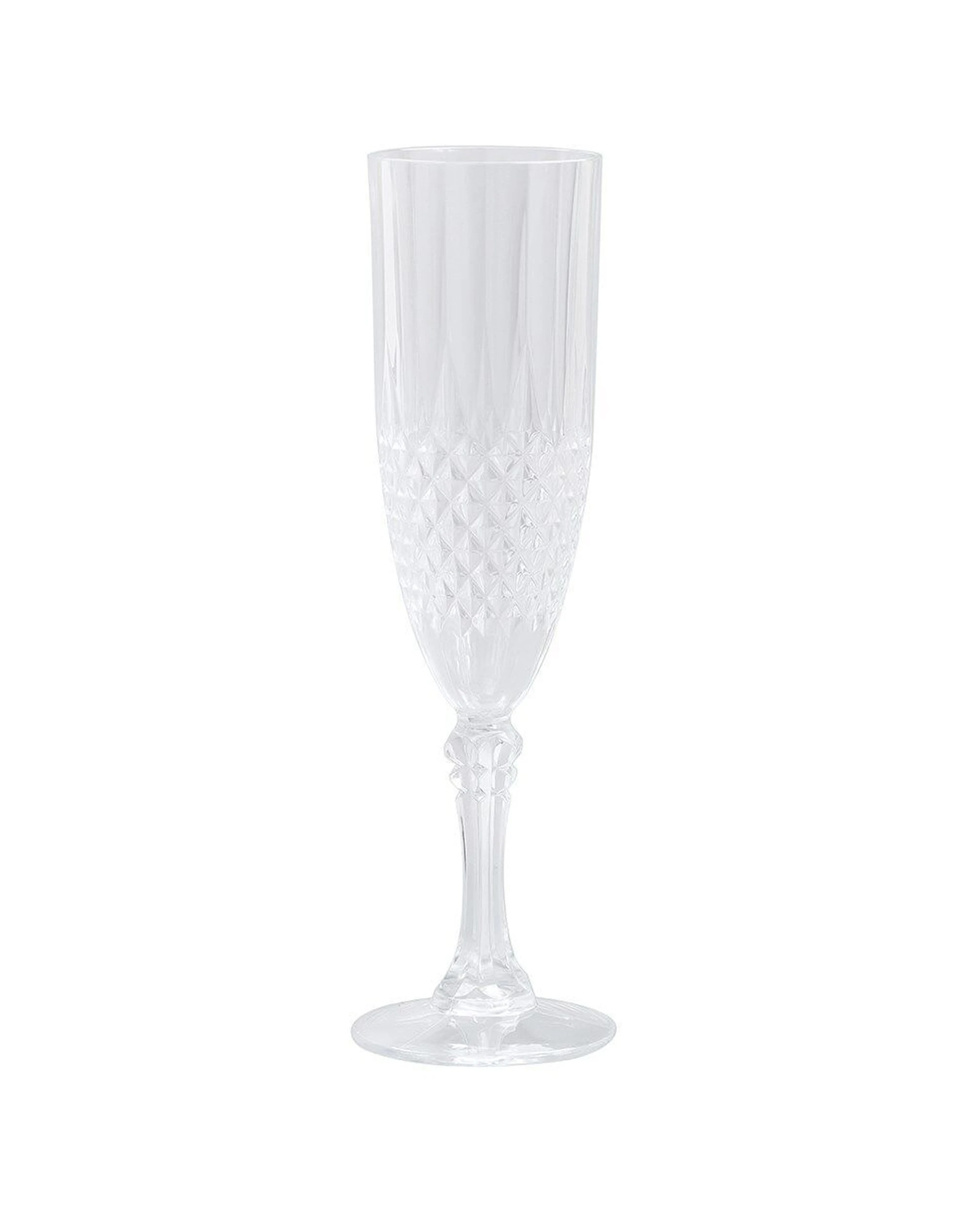 4 Lemon & Lime 32pc Crystal Deco Plastic Reusable Flute 230ml - Clear, 4 of 6