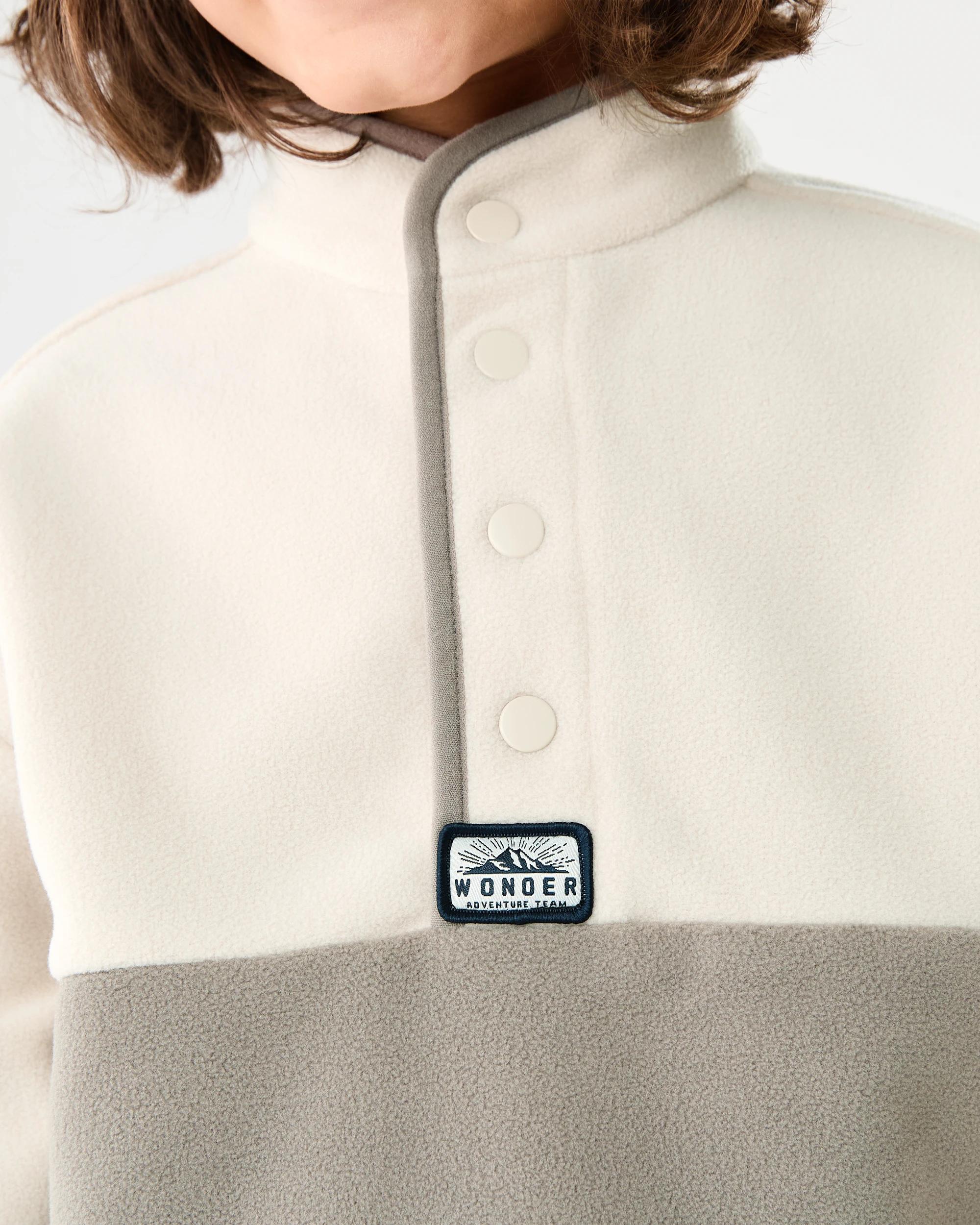 4 Polar Fleece Button Up Sweatshirt Brn Cnder, 4 of 7