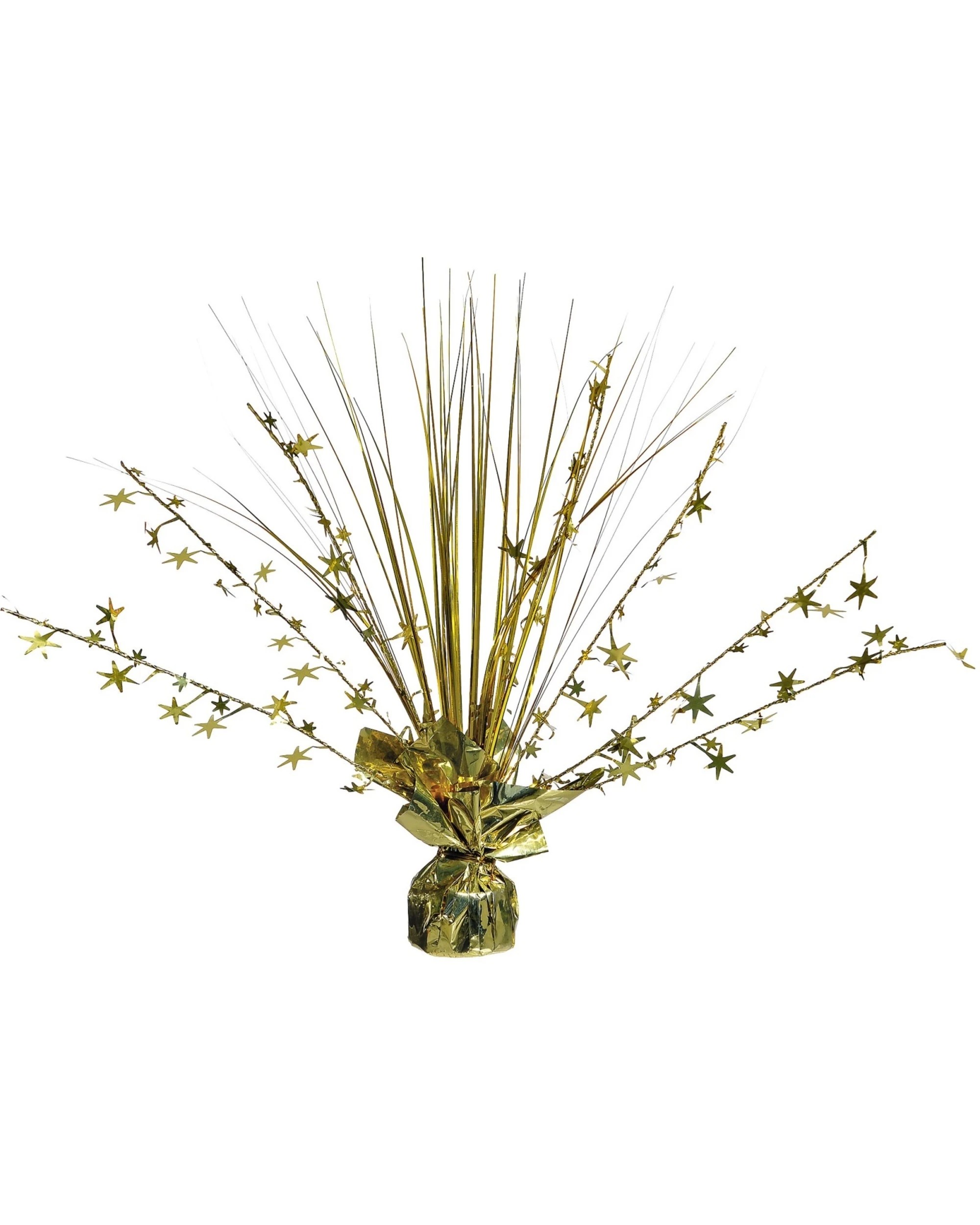 1 Amscan Foil Spray Centrepiece - Gold - Gold, 1 of 1