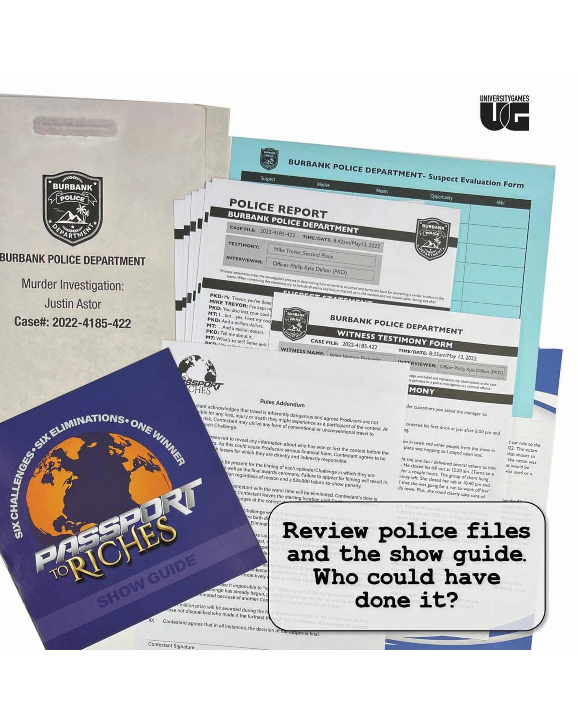 6 Murder Mystery Party Case File Passport to Murder 1000 Piece Jigsaw Puzzle, 6 of 8