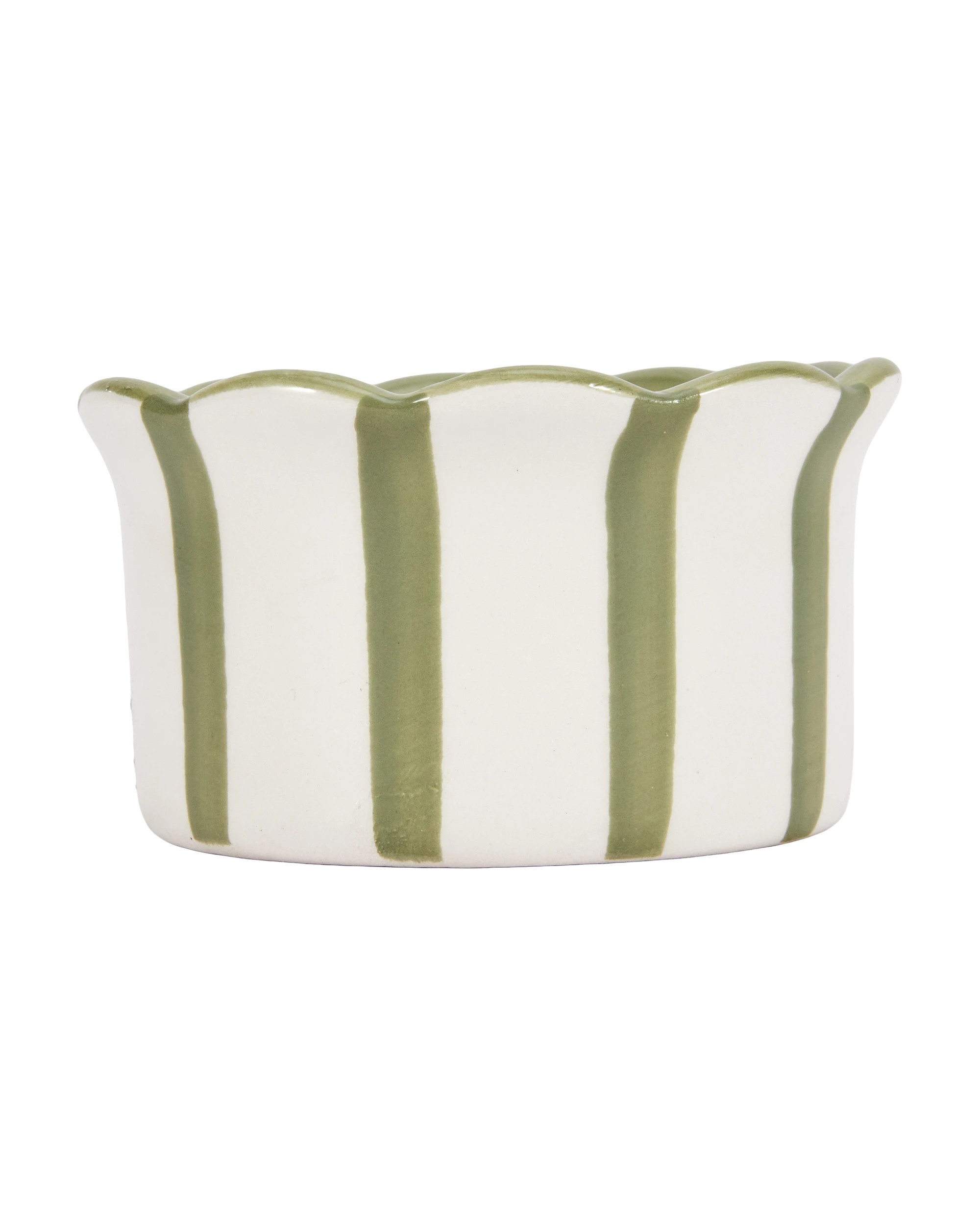1 Forest Bloom Stripe Ceramic Candle, 1 of 5