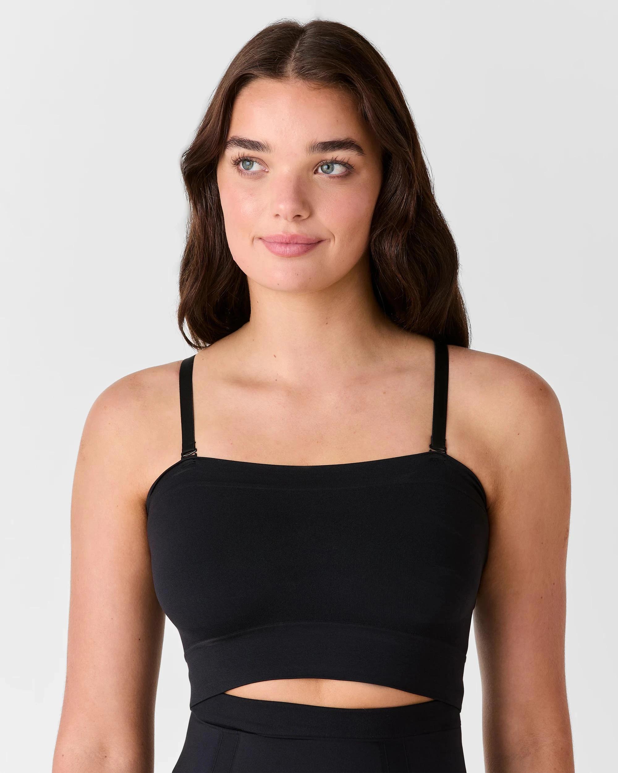 1 Target Woman Seamfree Bandeau Crop Top - Shapewear BLACK, 1 of 5