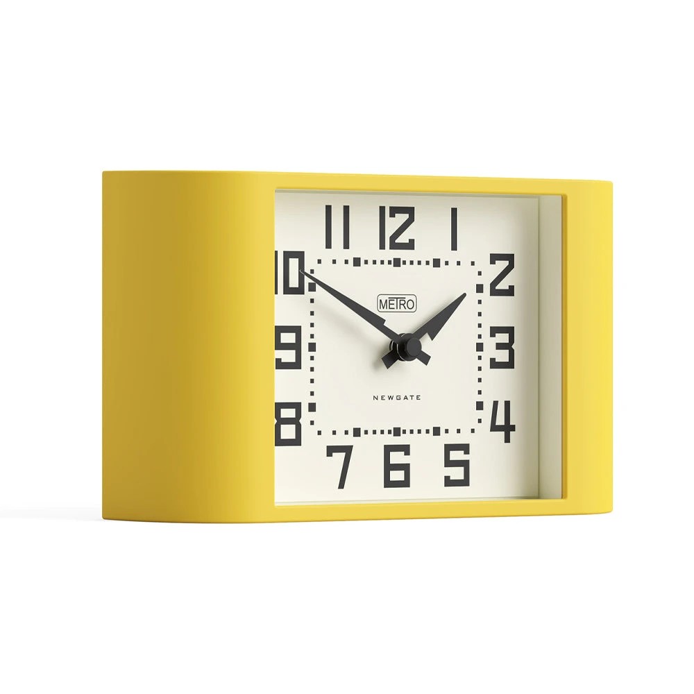 3 Newgate Mini Metro Mantel Clock-Yellow - Yellow, 3 of 4