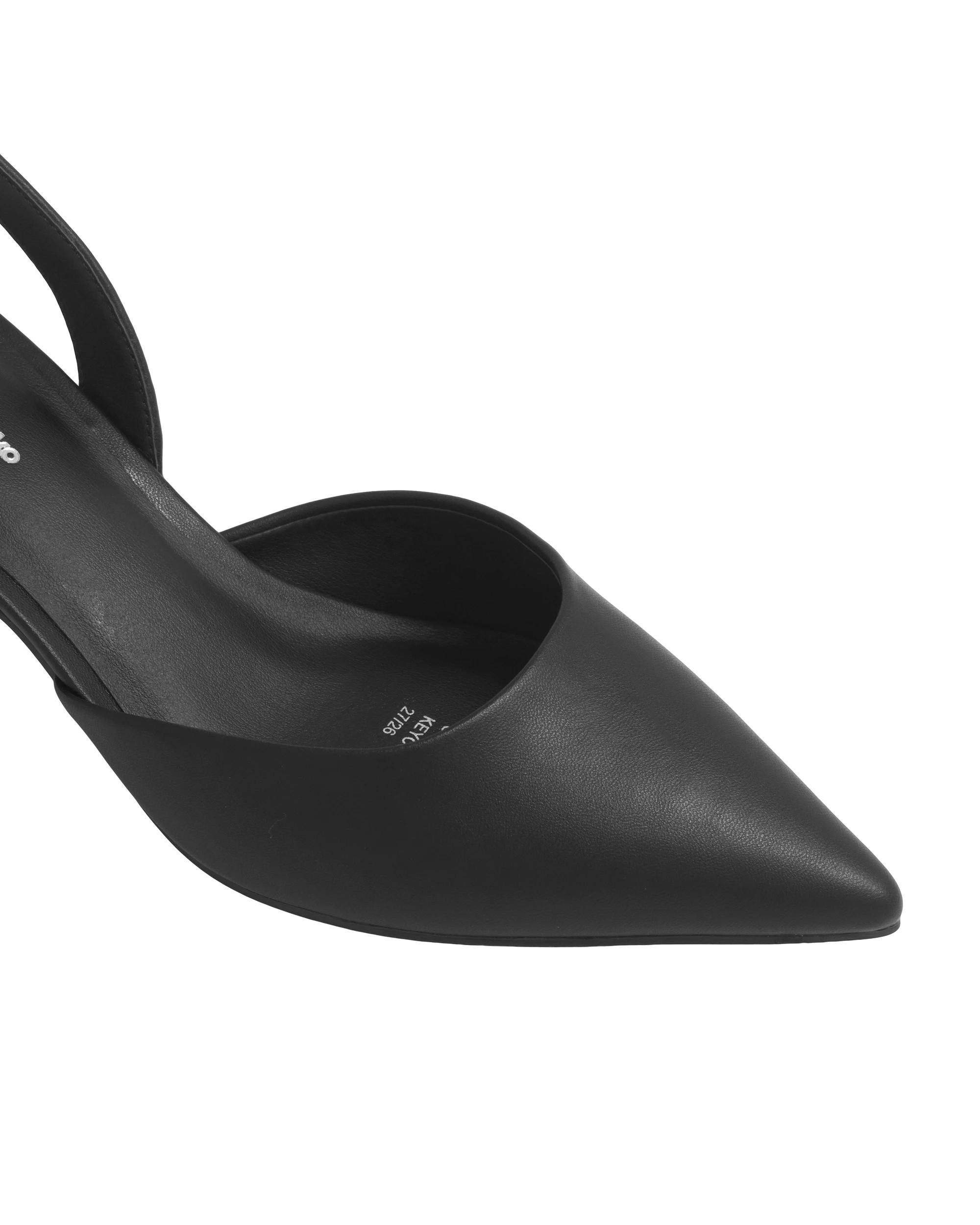 5 Two Part Slingback Heels Black, 5 of 5