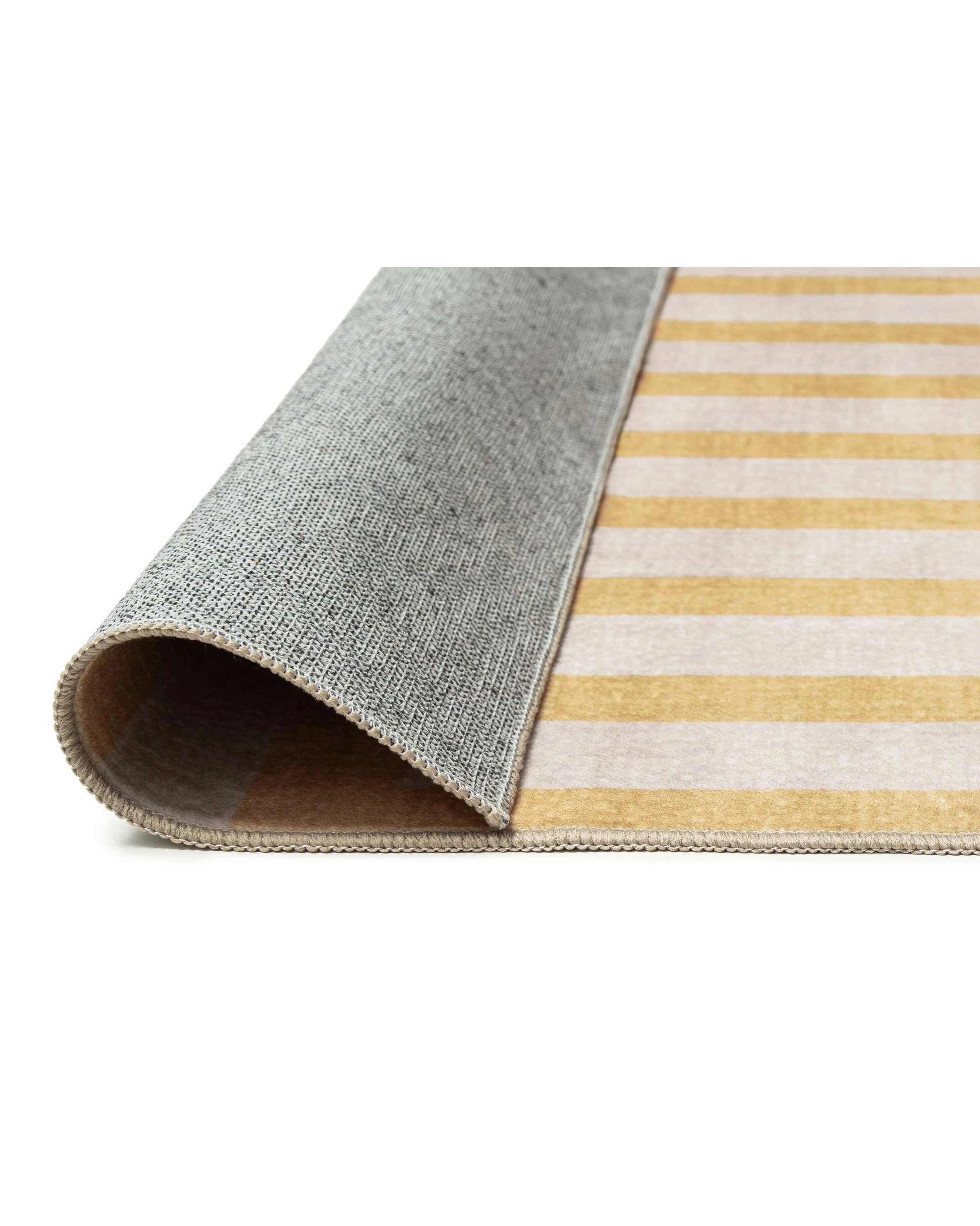 5 Loopsie Alliaga Stripe Printed Washable Rug-290cm x 190cm - Yellow, 5 of 8
