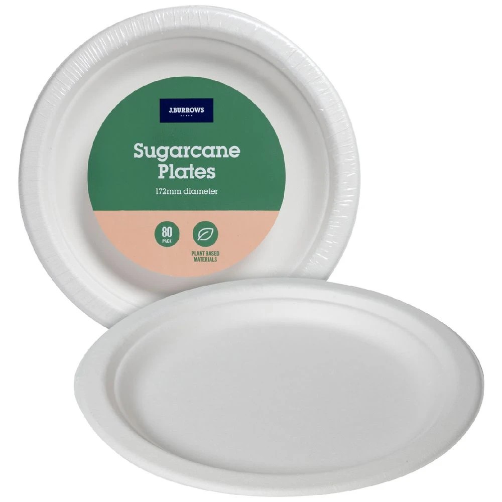 1 J.Burrows Sugarcane Plates 172mm 960 Pack, 1 of 6