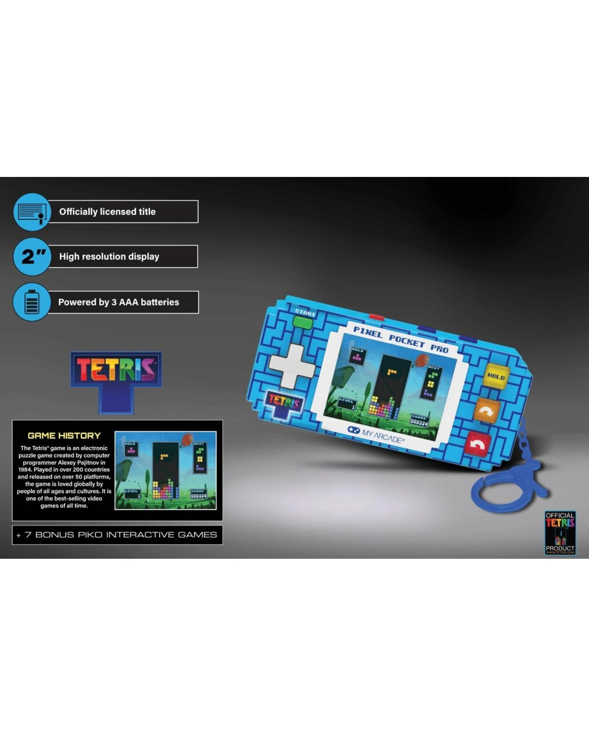 3 MyArcade Tetris Pixel Pocket Pro, 3 of 5