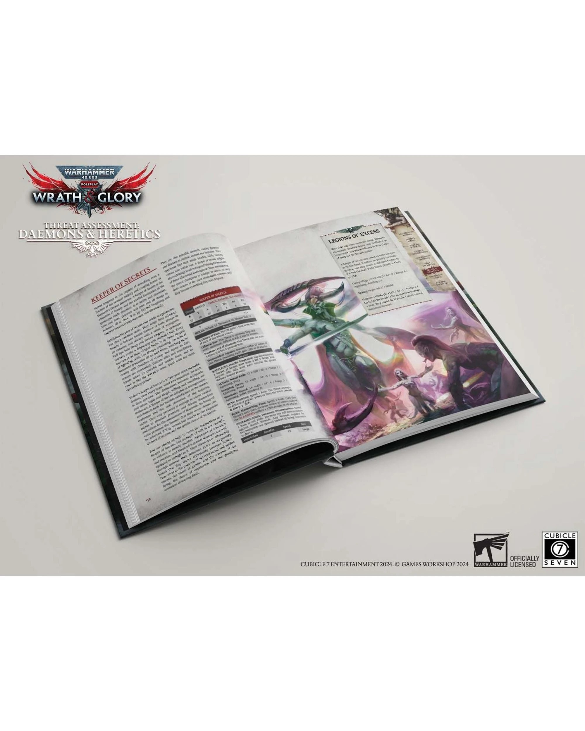 3 Warhammer: 40,000 RPG Wrath and Glory Threat Assessment Daemons and Heretics, 3 of 4