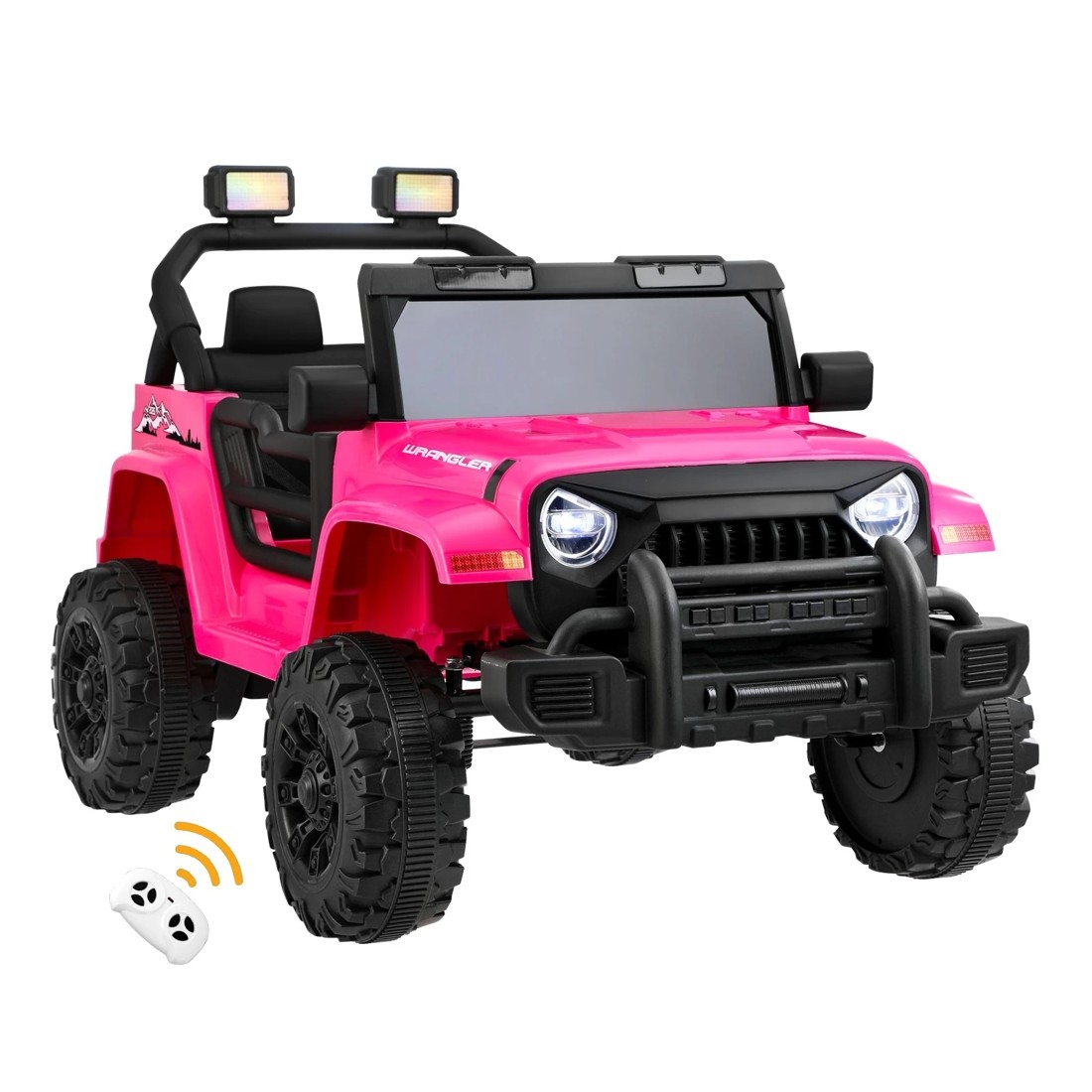 1 Mazam Kids Ride On Cars Remote Control 12v Electric Toy Jeep Horn Music Car
 - Pink, 1 of 10