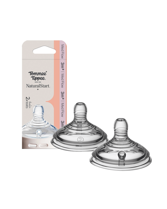 2 Pack Tommee Tippee Natural Start Medium Flow Teats