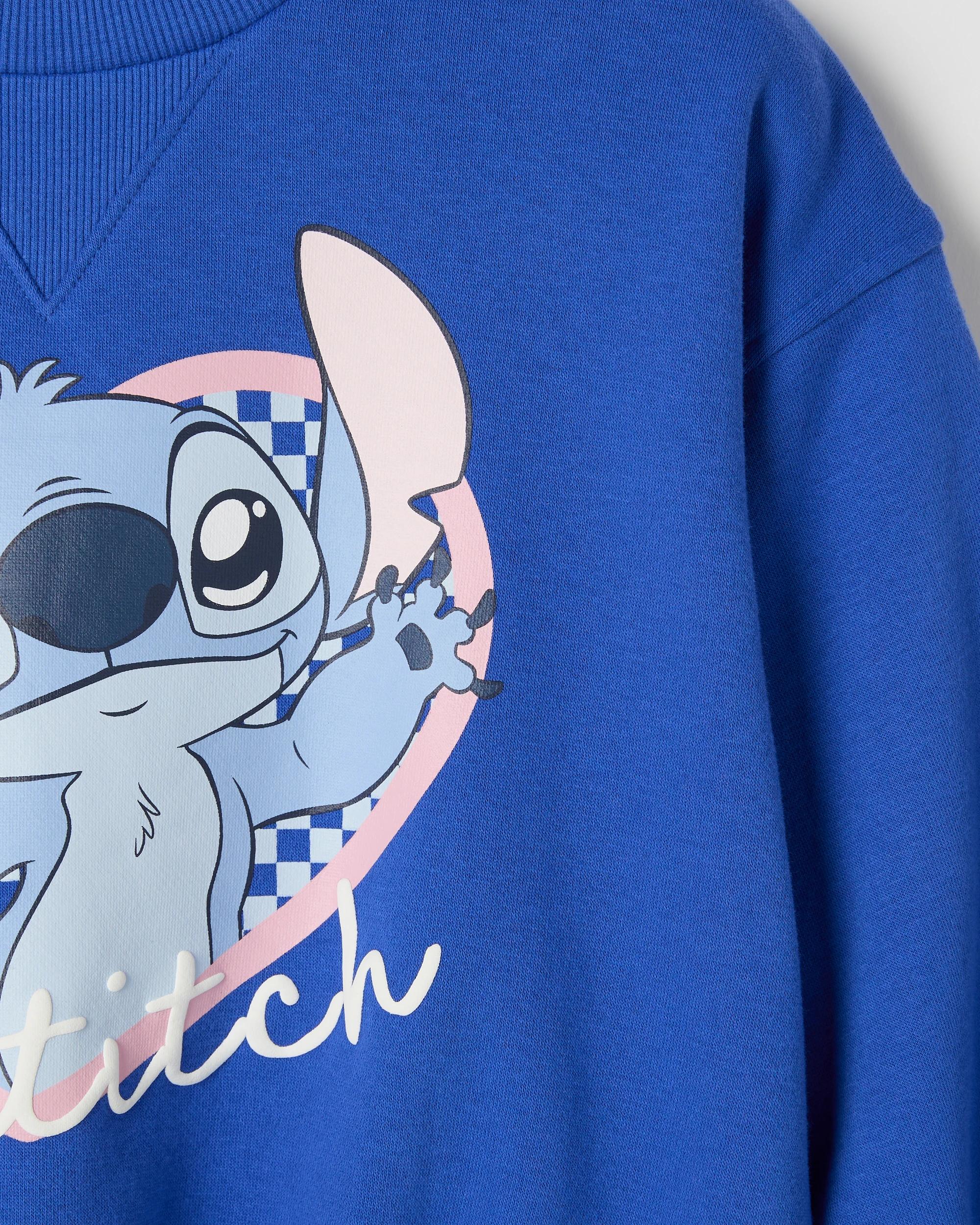 6 Disney Lilo & Stitch Australian Cotton Blend Jumper and Bike Shorts Set BLUE, 6 of 6
