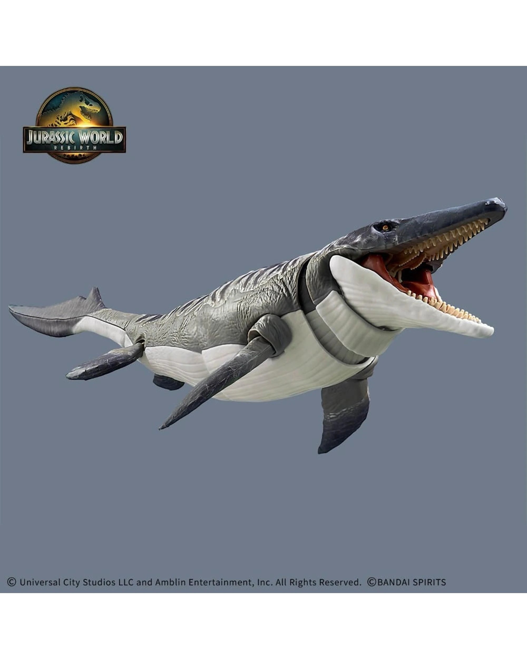 7 Bandai Plannosaurus Jurassic World Rebirth Mosasaurus Model Kit, 7 of 10