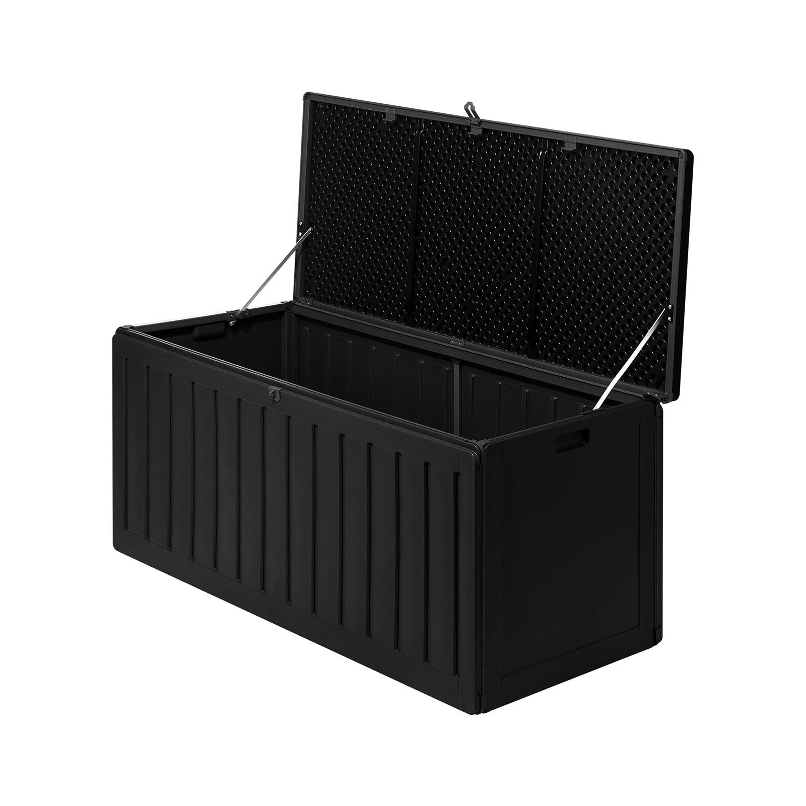 7 Livsip Outdoor Storage Box Bench 490L Cabinet Container Garden Deck Tool - Black, 7 of 8