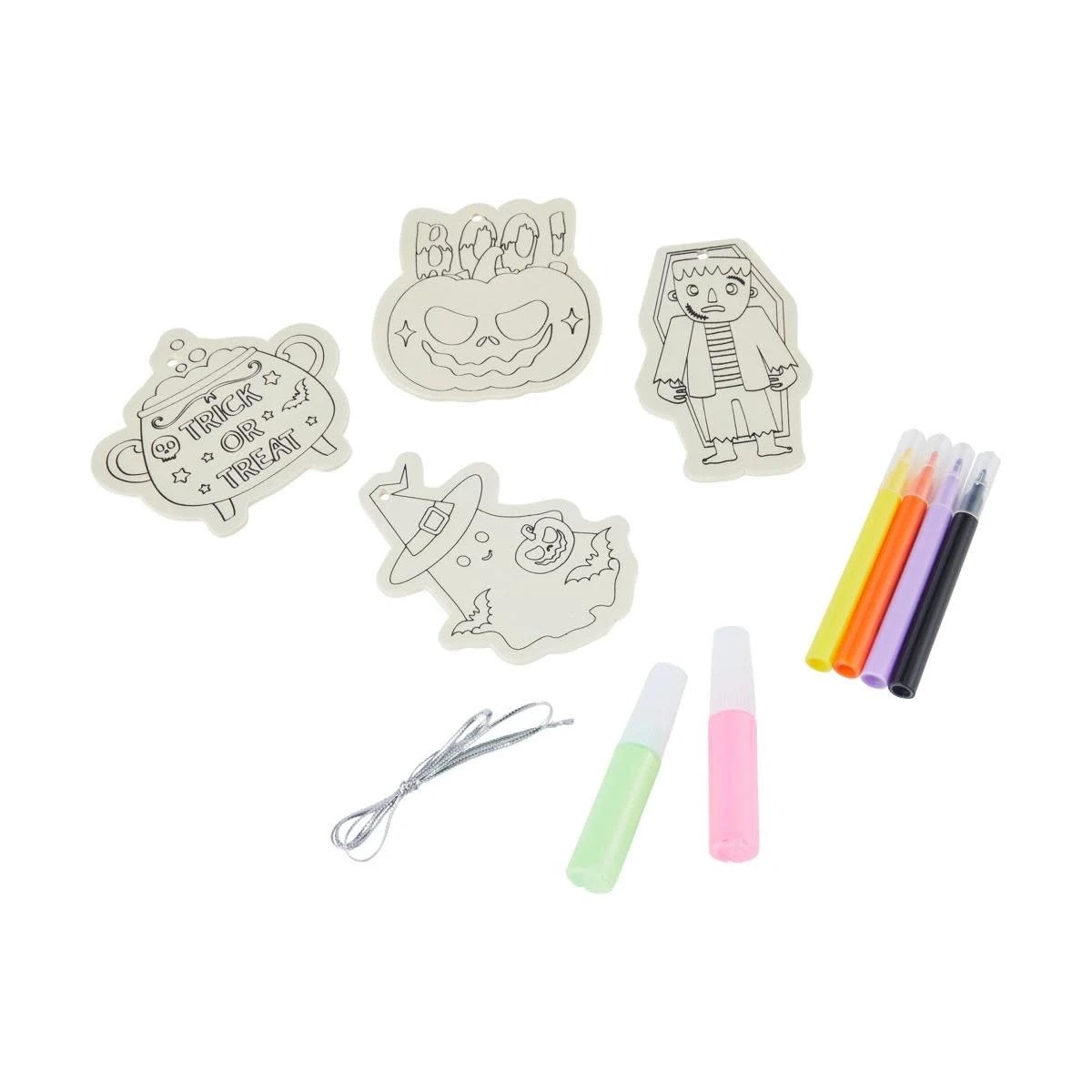 2 11 Piece Paint Your Own Halloween Wooden Ornaments, 2 of 6