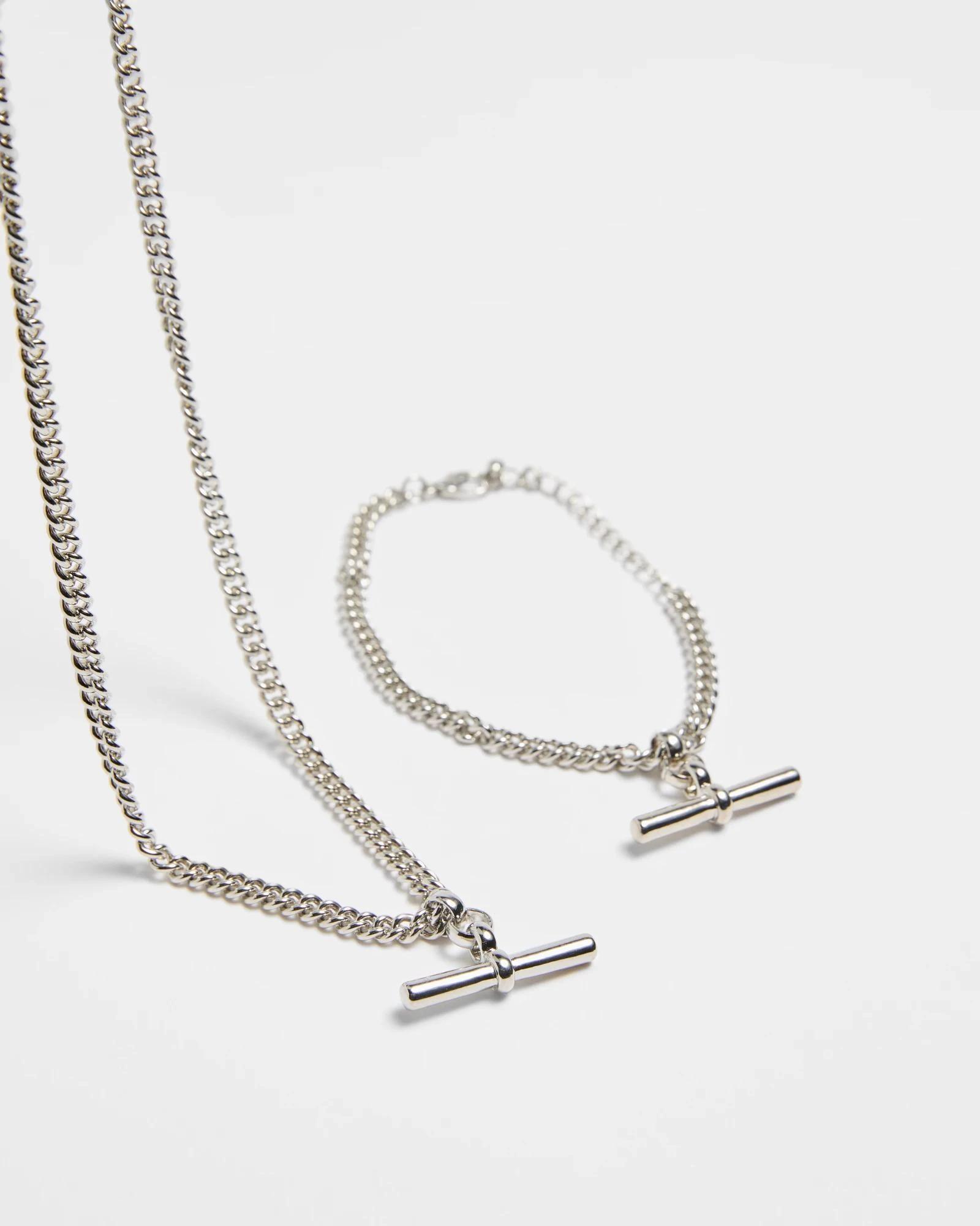 1 Target Fob Necklace and Bracelet Set SILVER COLOURWAY, 1 of 2