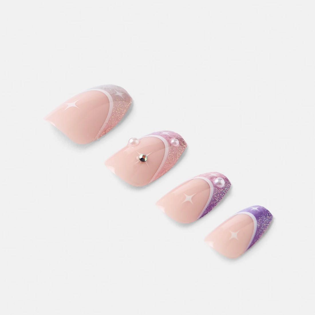 5 OXX Cosmetics 24 Pack Artificial Nails with Adhesive - Coffin Shape, Dusk Shimmer, 5 of 5