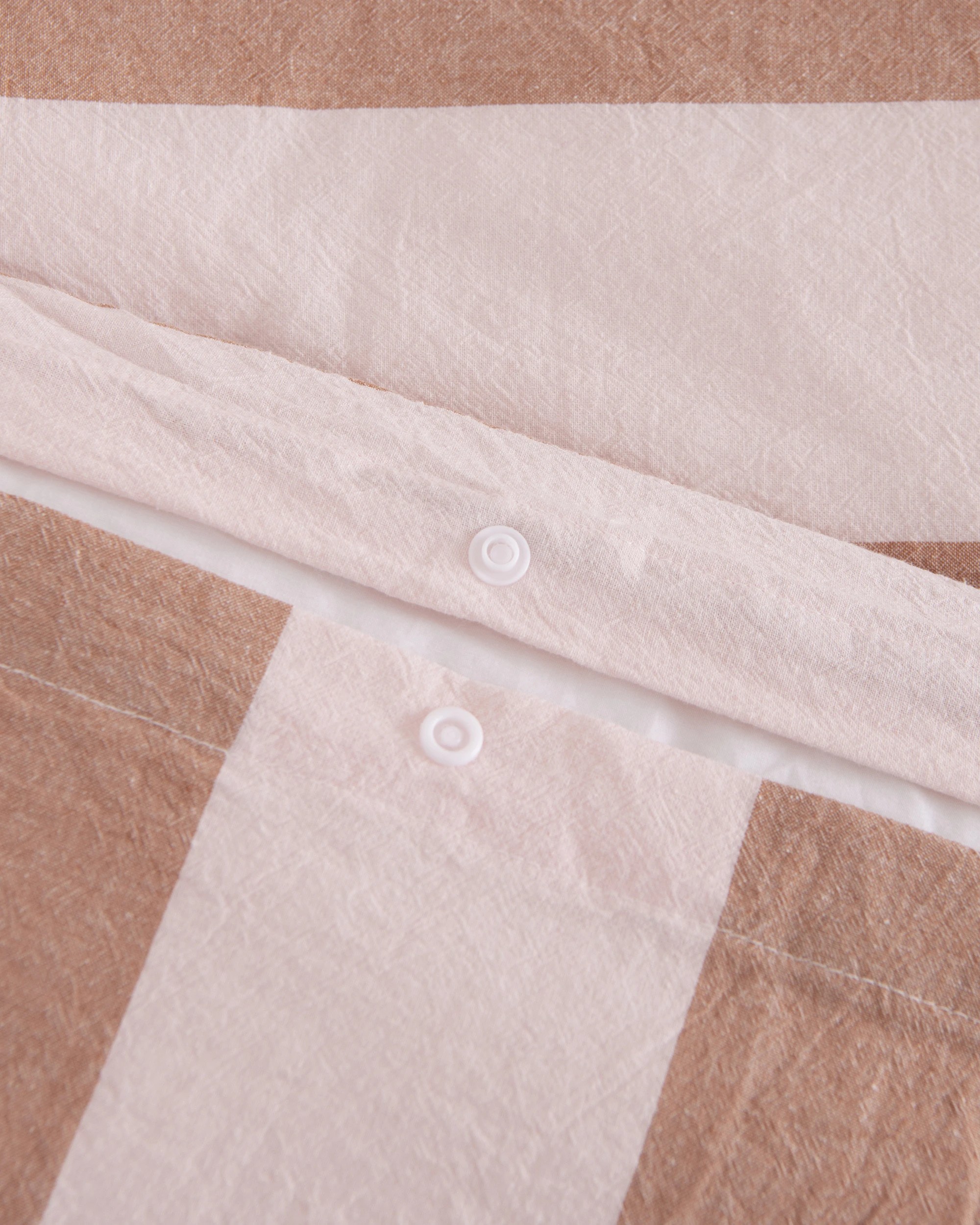 5 Dreamaker Bowie Washed Cotton Yarn Dyed Stripe Quilt Cover Set - King Single Bed - Pink/Caramel, 5 of 6