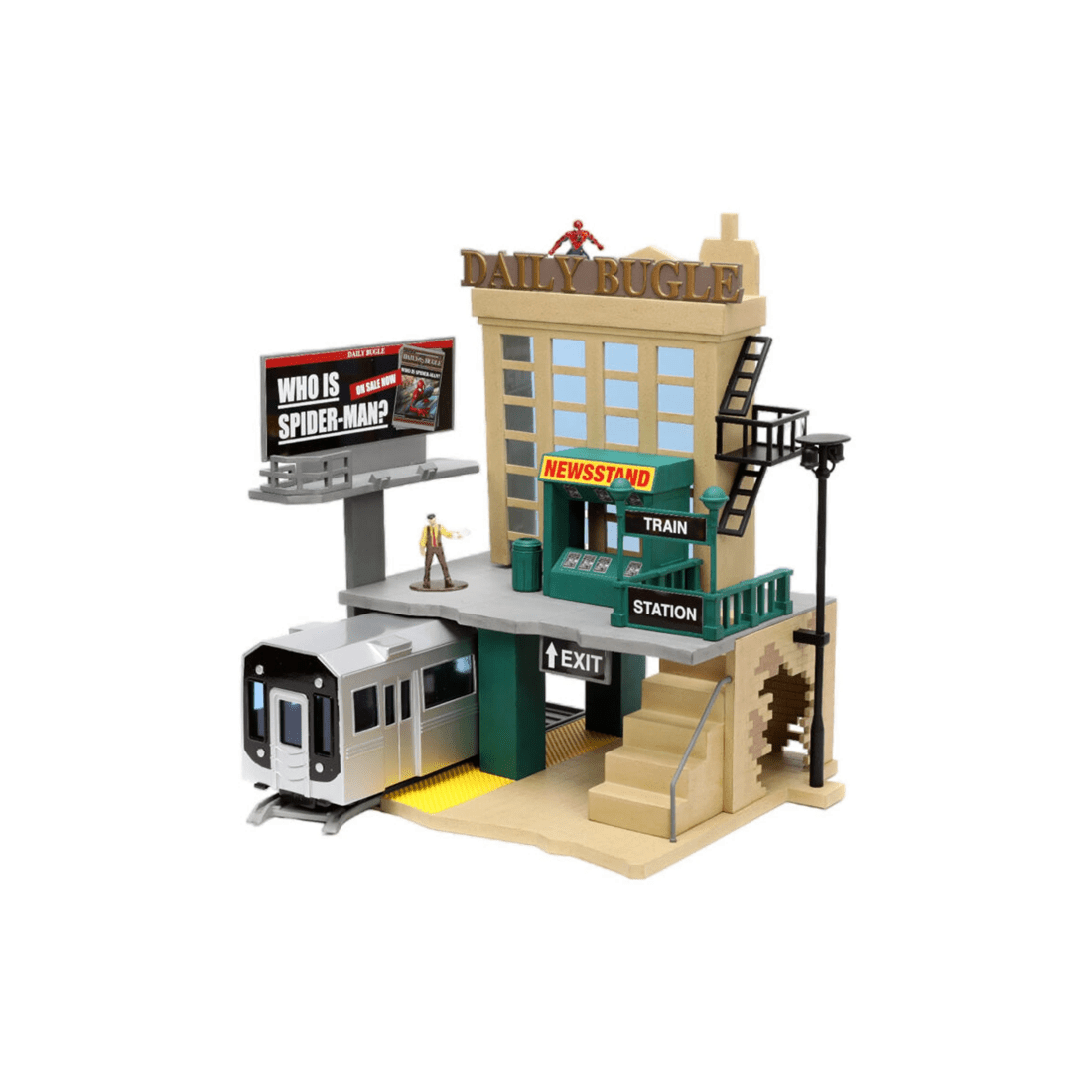 1 SPIDER-MAN Nano Scene NYC Deluxe With 2 Figures Action Figures Diorama 10 Inches
 - multi, 1 of 6