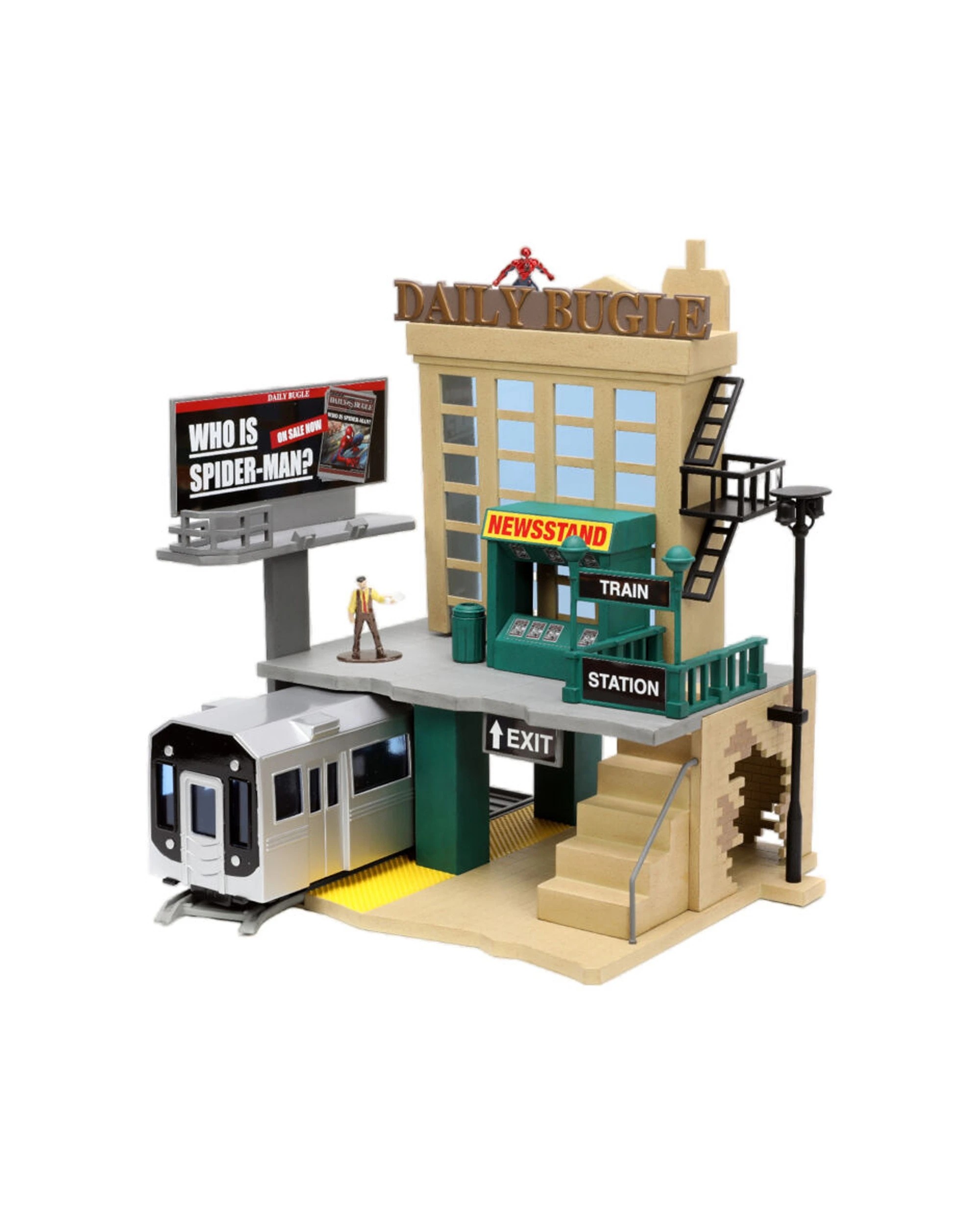 1 SPIDER-MAN Nano Scene NYC Deluxe With 2 Figures Action Figures Diorama 10 Inches
 - multi, 1 of 7