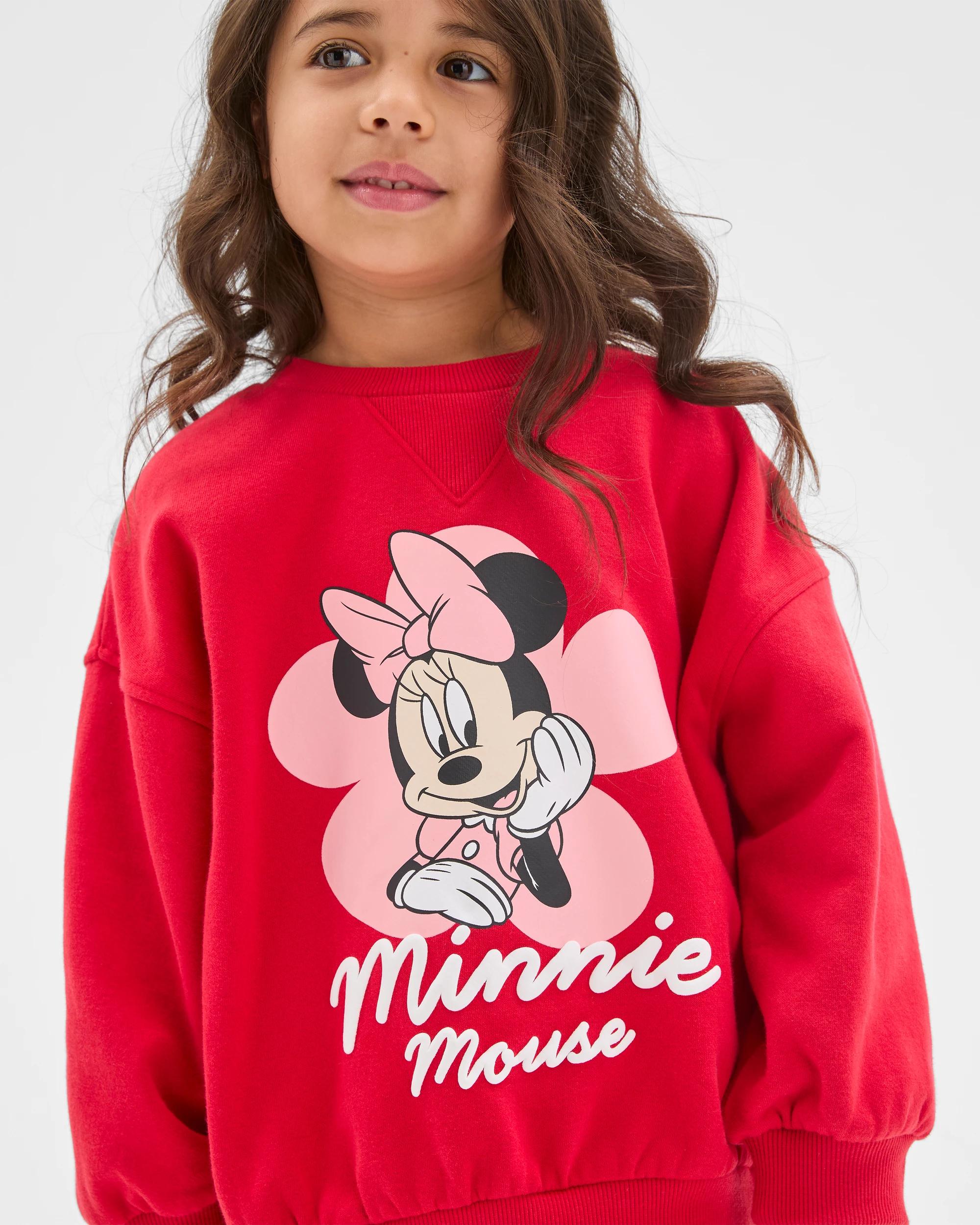 3 Disney Minnie Mouse Australian Cotton Blend Jumper and Bike Shorts Set PINK, 3 of 6