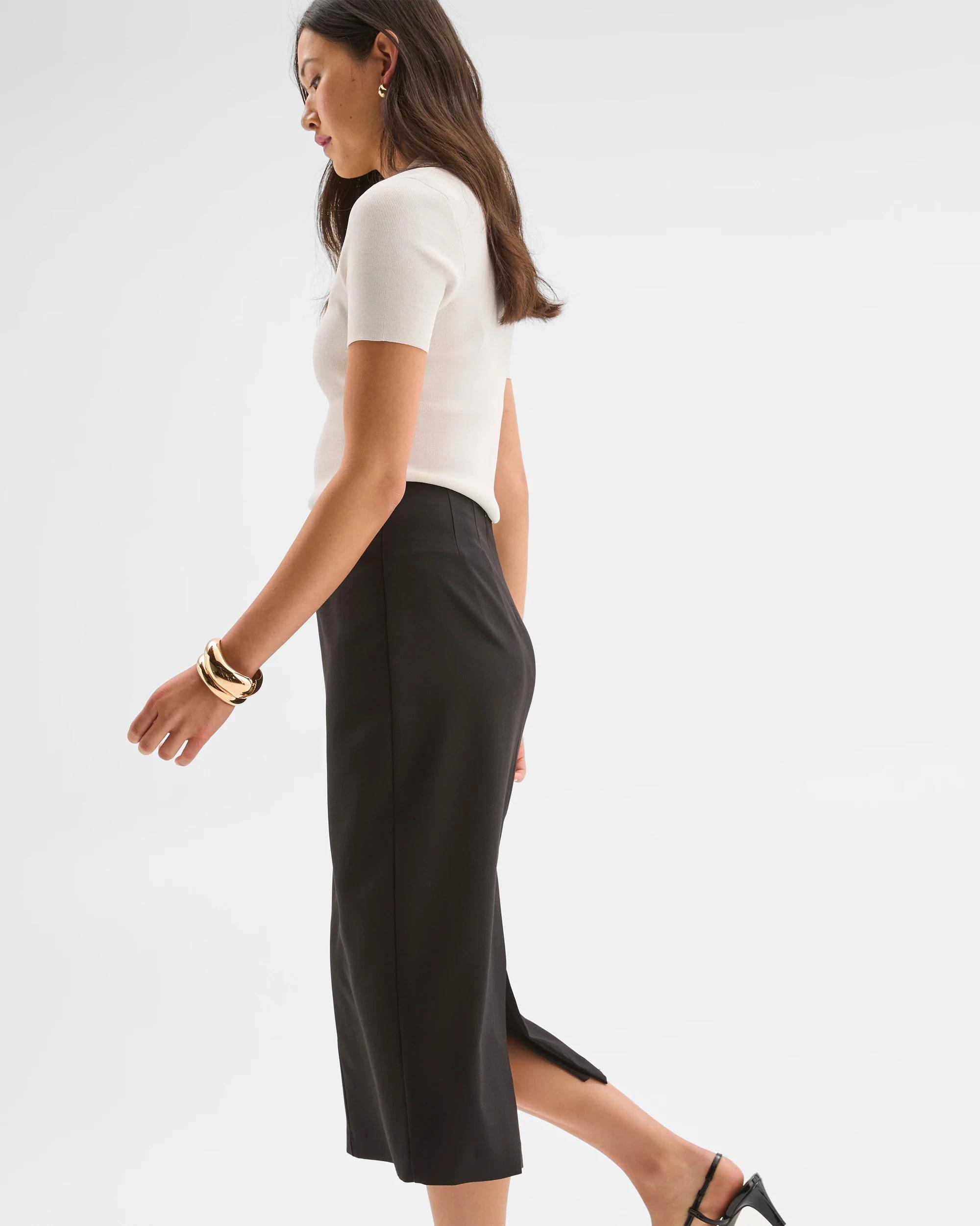 4 Preview Tailored Pencil Skirt BLACK, 4 of 7