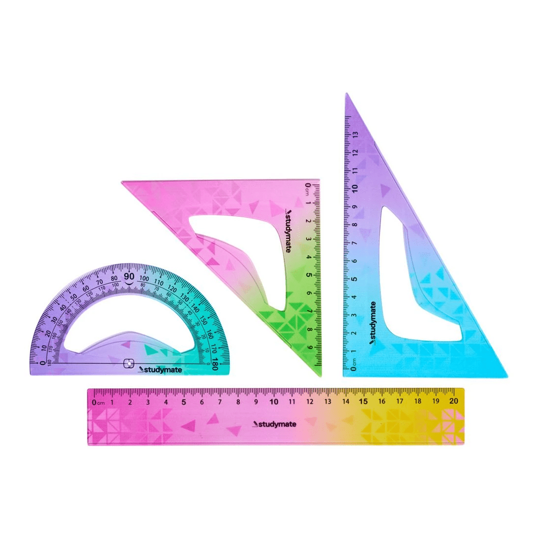 1 Studymate Pastel Ombre Geometry Set, 1 of 2